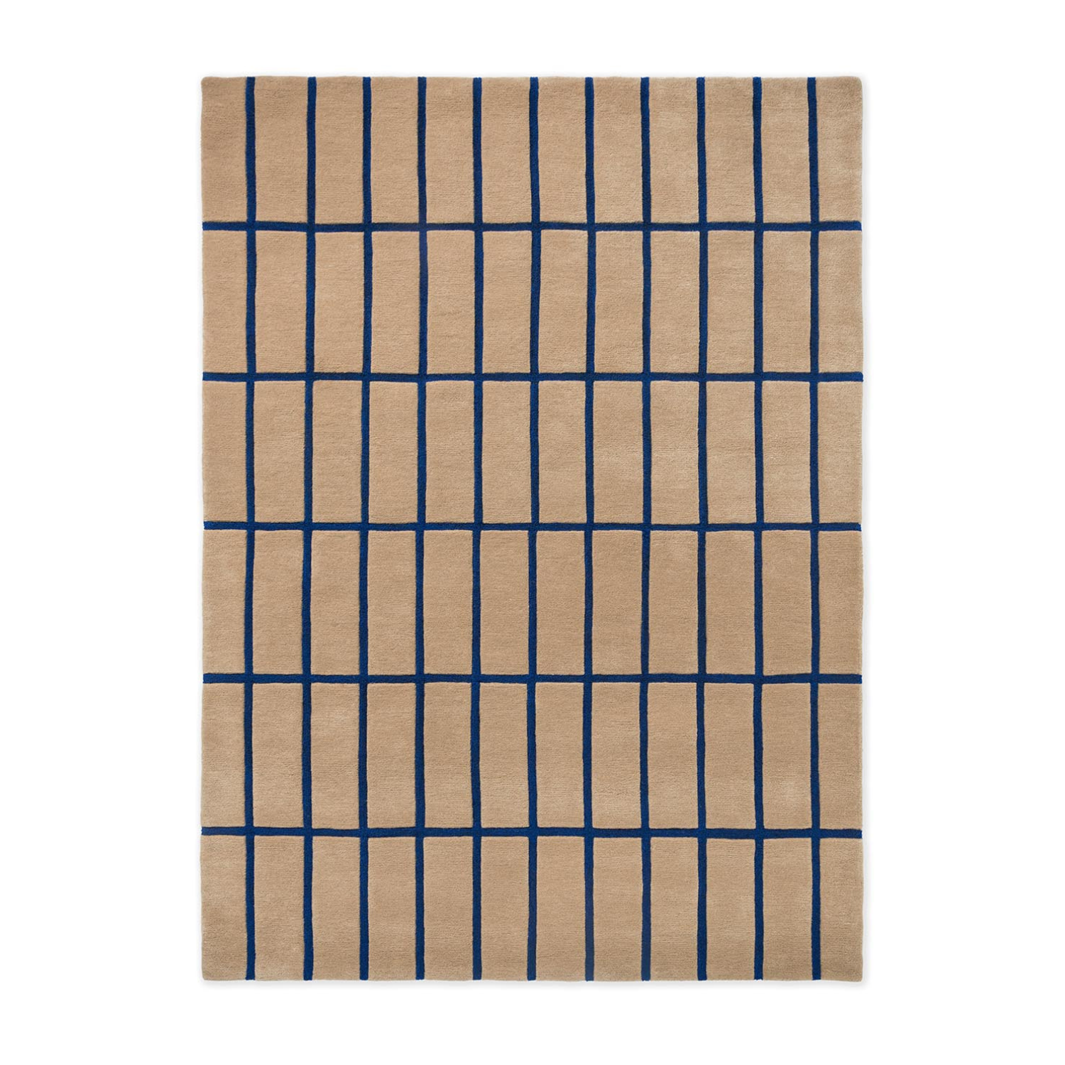 Tiliskii wool rug beige with blue