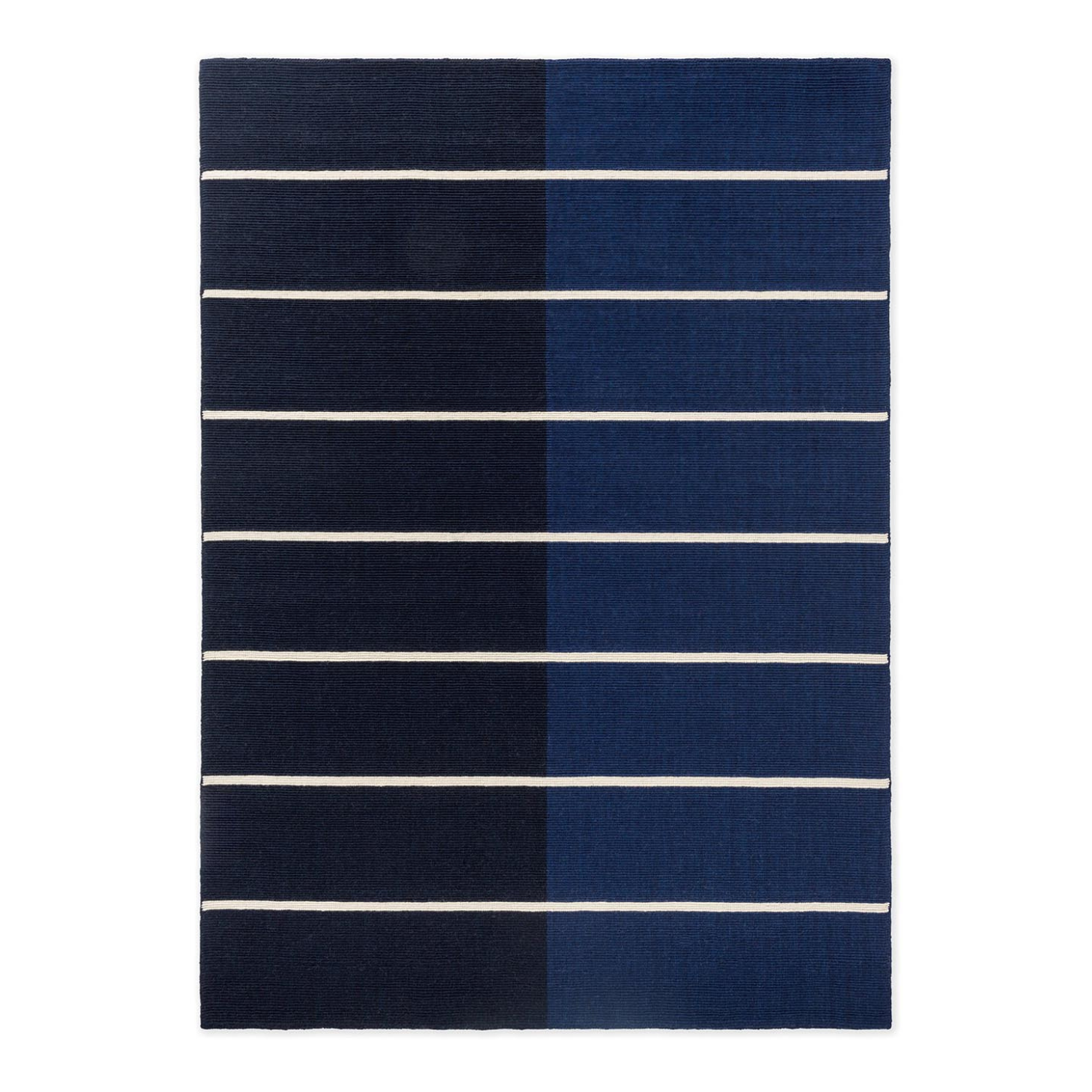 Tiibet wool rug navy-black