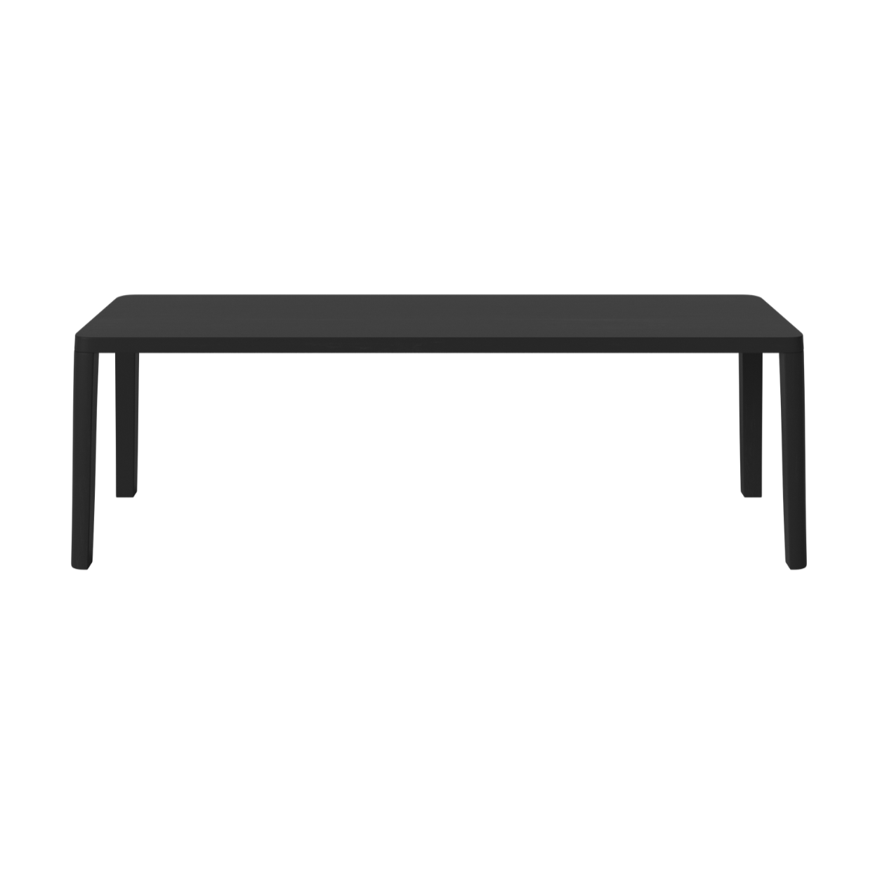 Graceful bench black oak wood