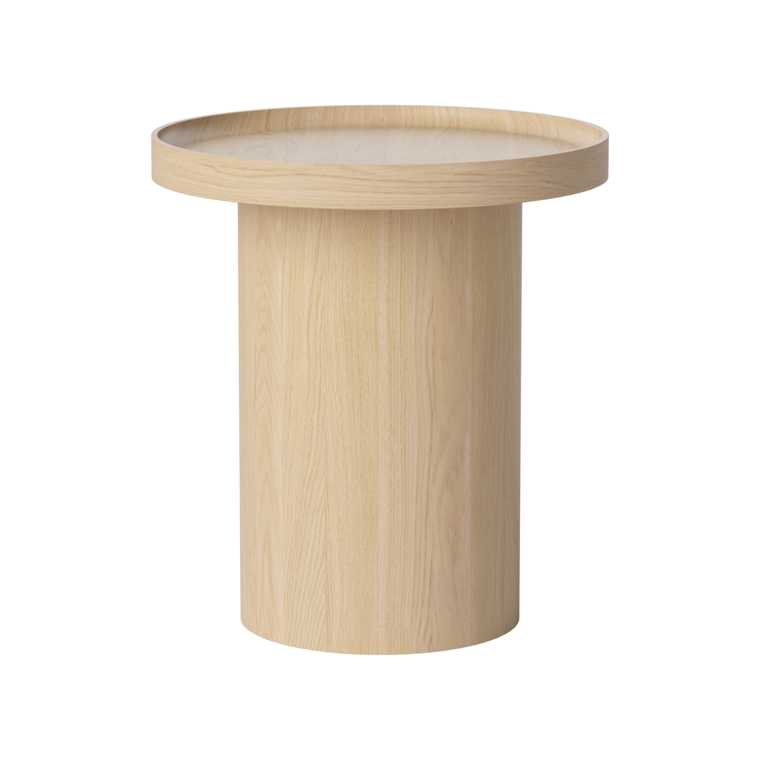 Side table plateau bleached oak wood