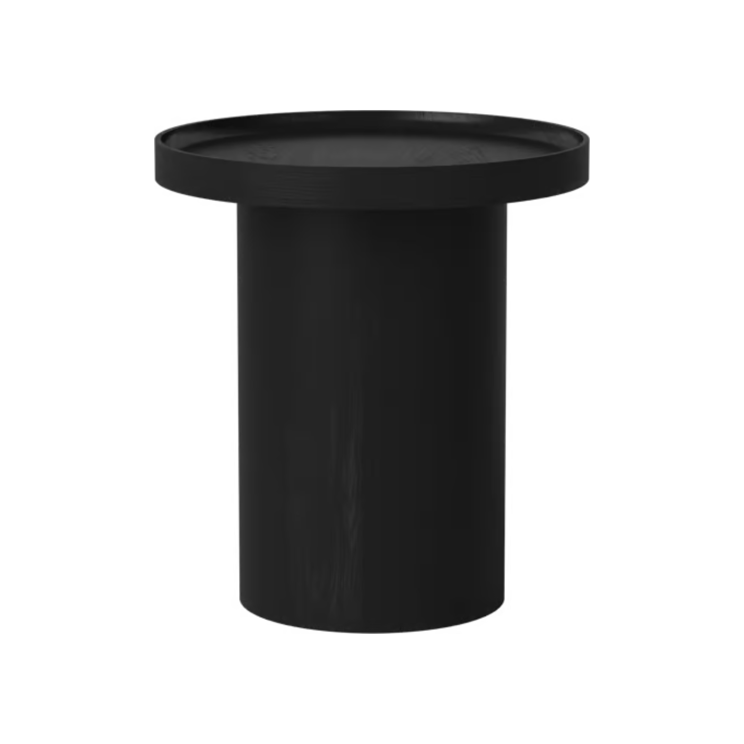 Plateau side table black oak wood