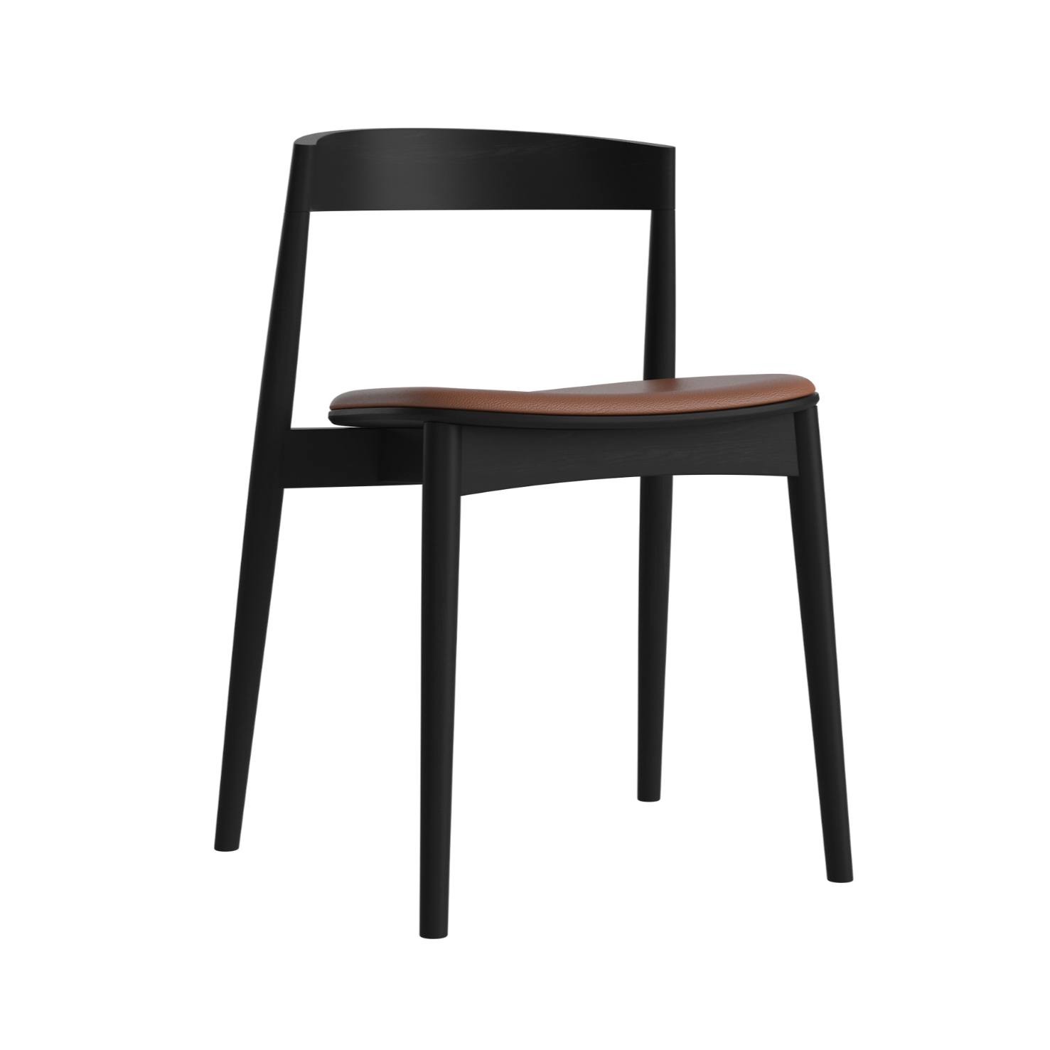 Kite upholstered chair with a black base