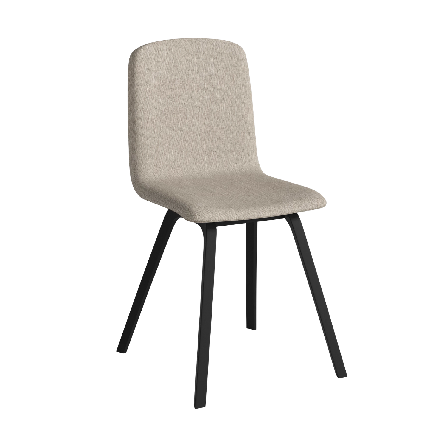 Palm chair upholstered with a black base