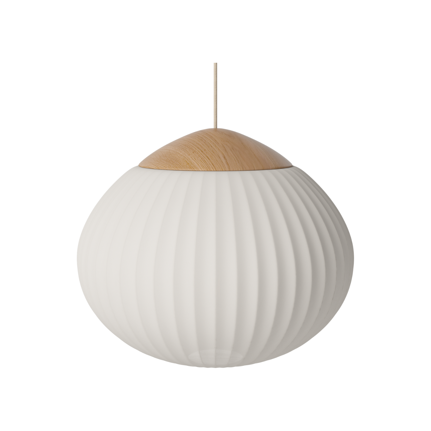 WHITE RAME HANGING LAMP