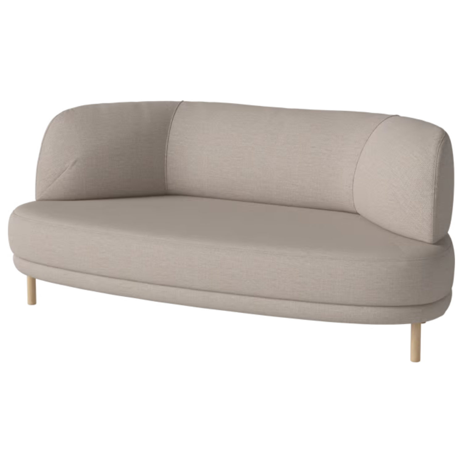 2-Personen-Sofa Grace-Basis aus gebleichten Eichenholz