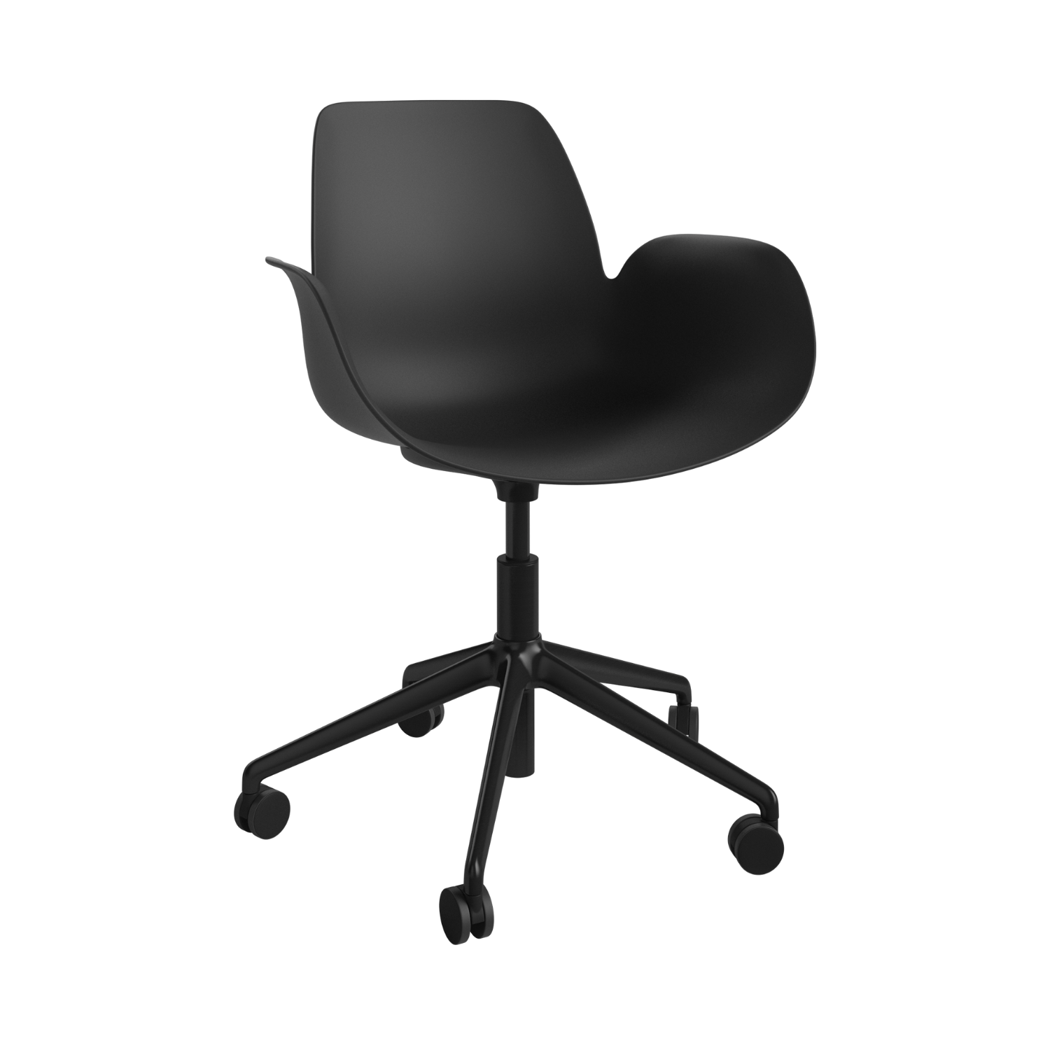 Seed black office chair with a black base