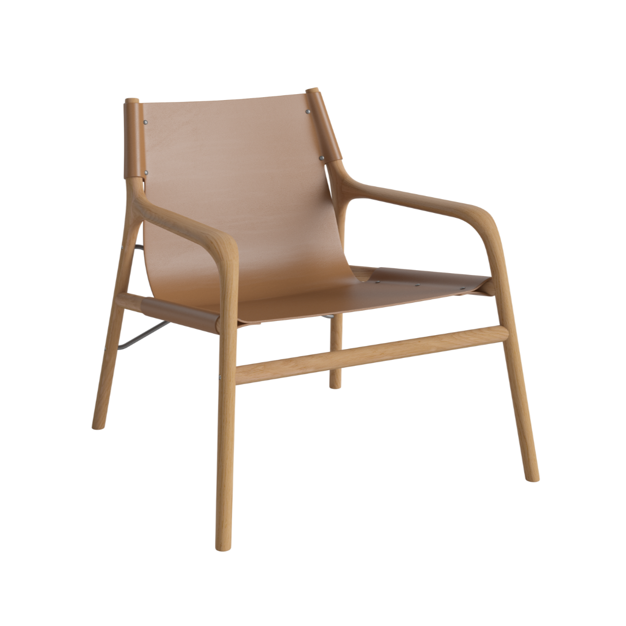 Koniakowy soul armchair with an oak base