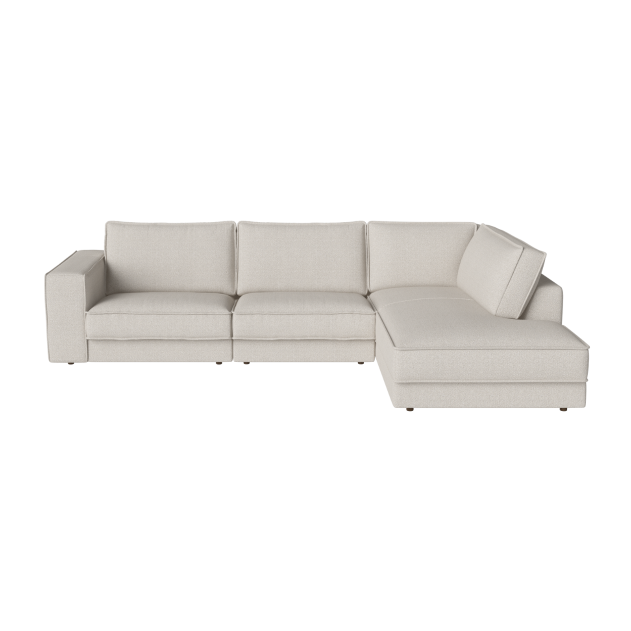 Right-sided corner 3-modular upholstered Noora Dark base