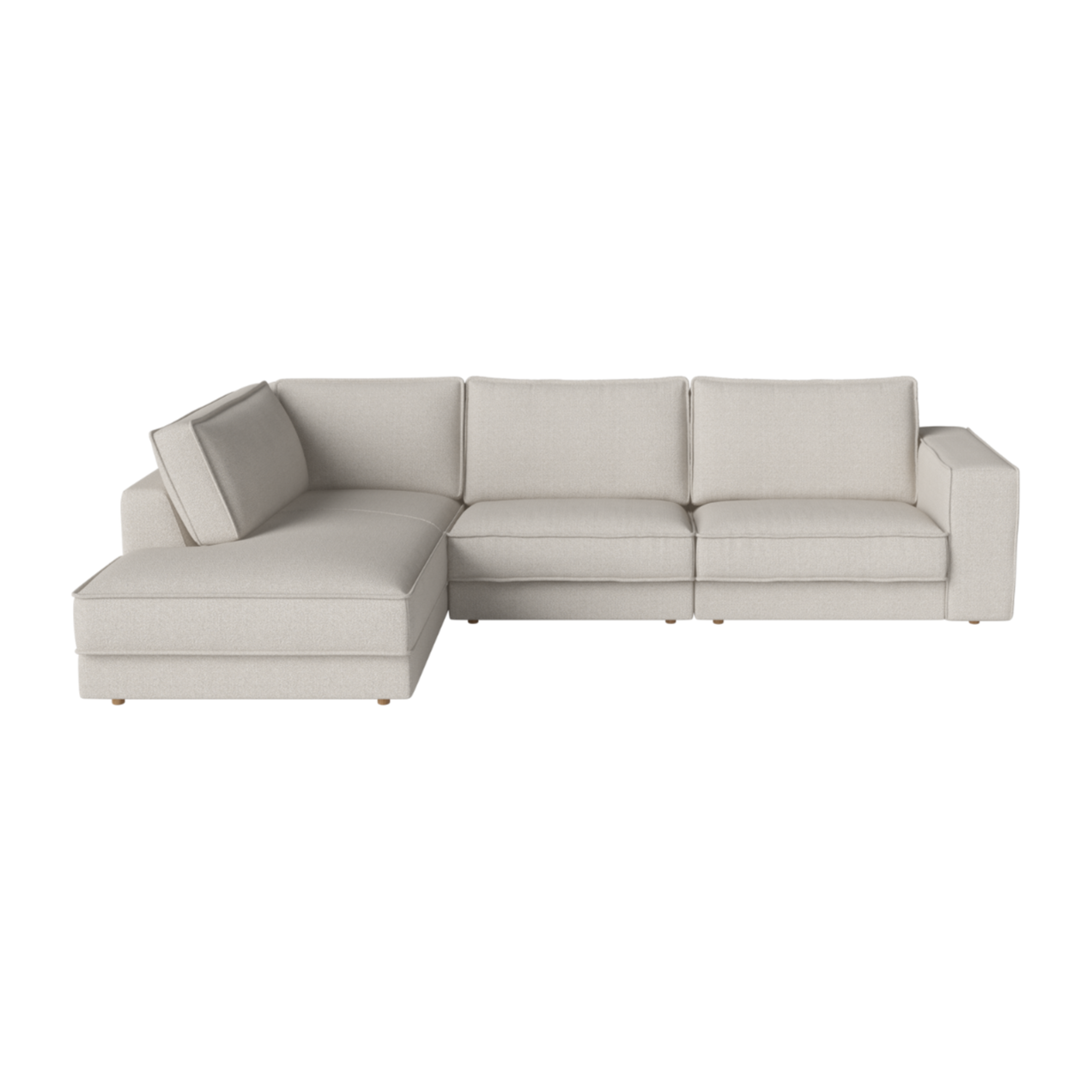 Left-hand corner 3-modular upholstered noora whitening base