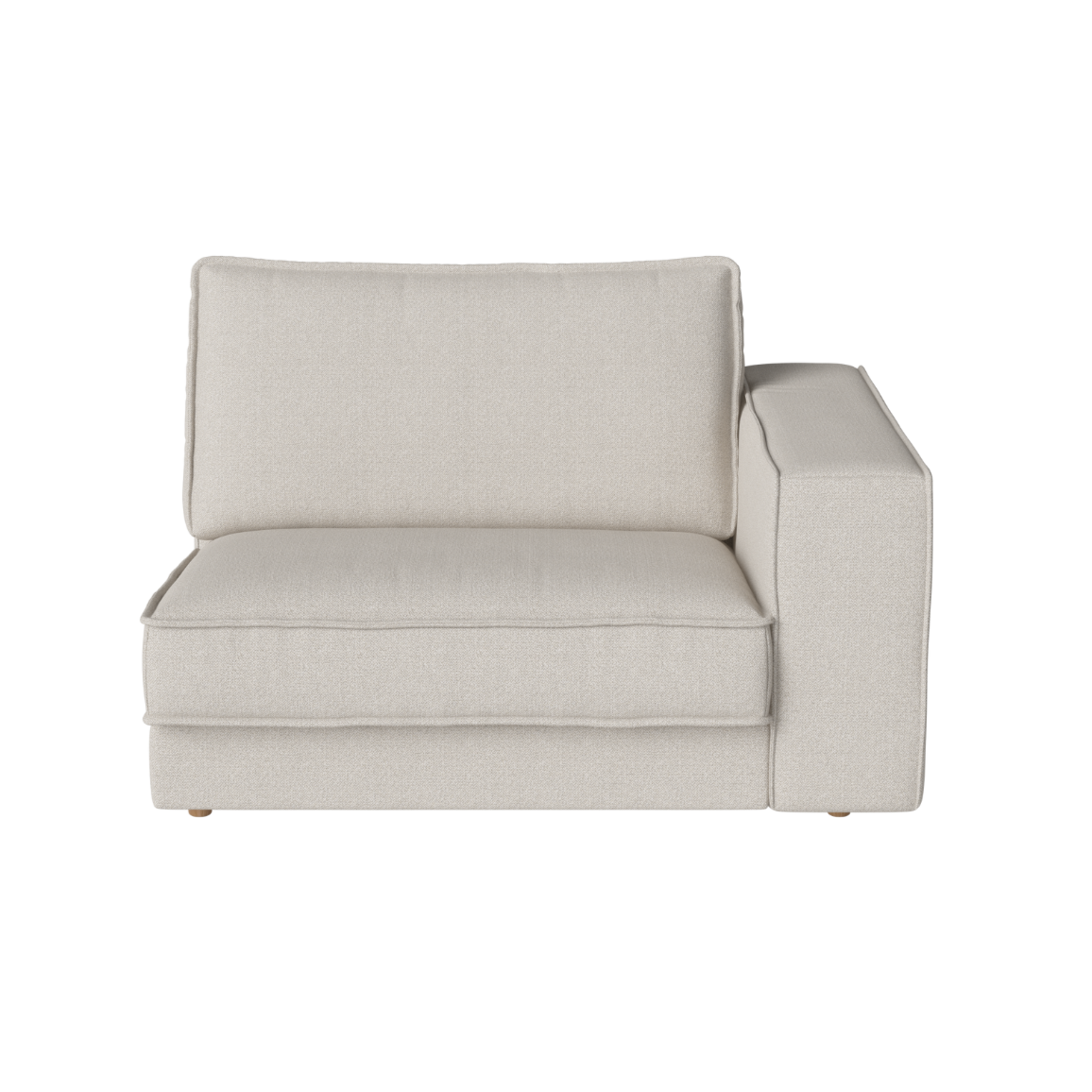 NOORA modular sofa - right -hand module with a whitened base