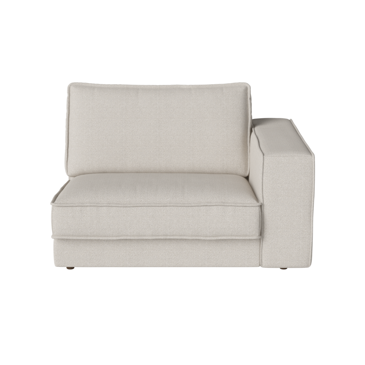 Noora Modulare Sofa - rechts -Handmodul mit einer dunklen Basis