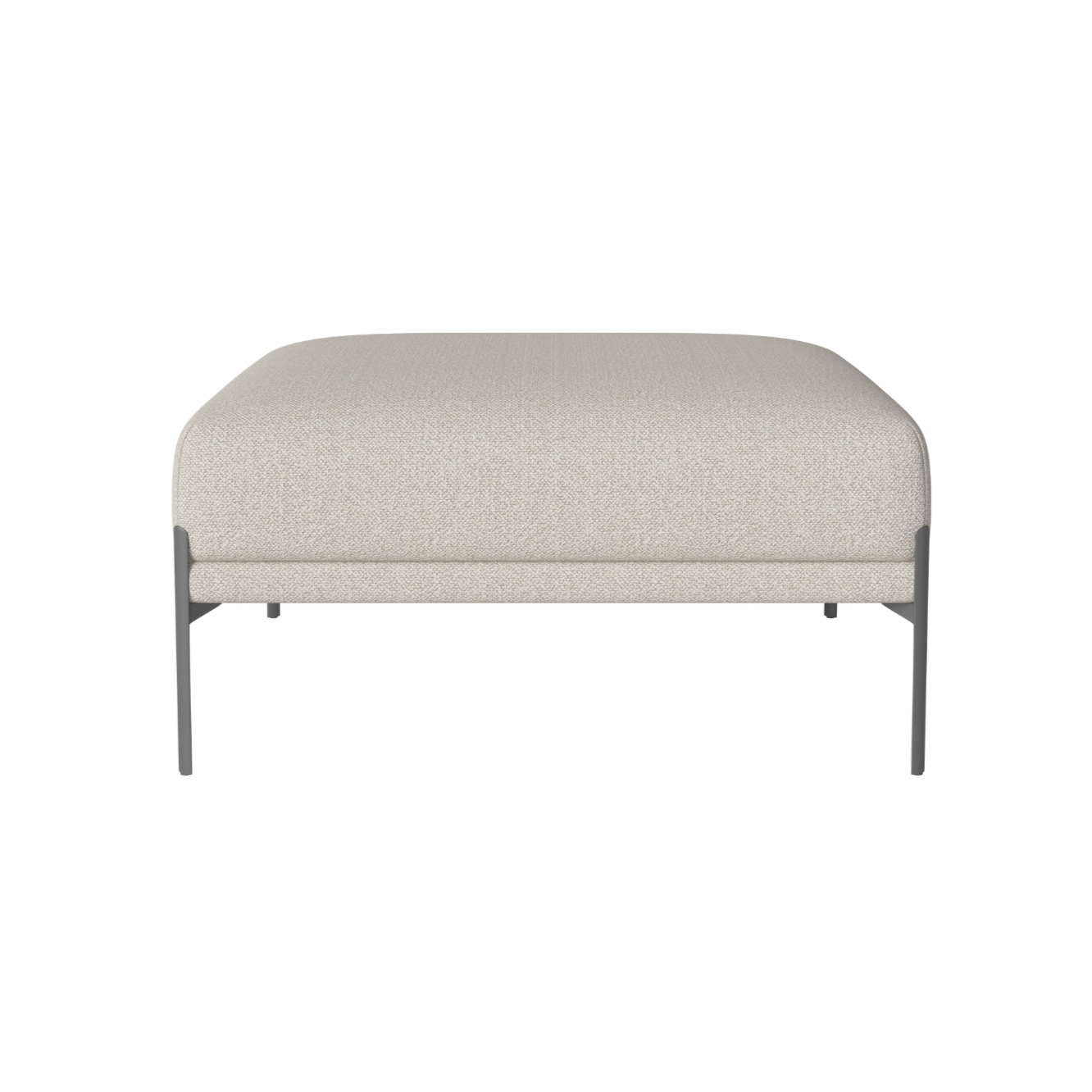 Pouf Caisa Grey Stahlbasis