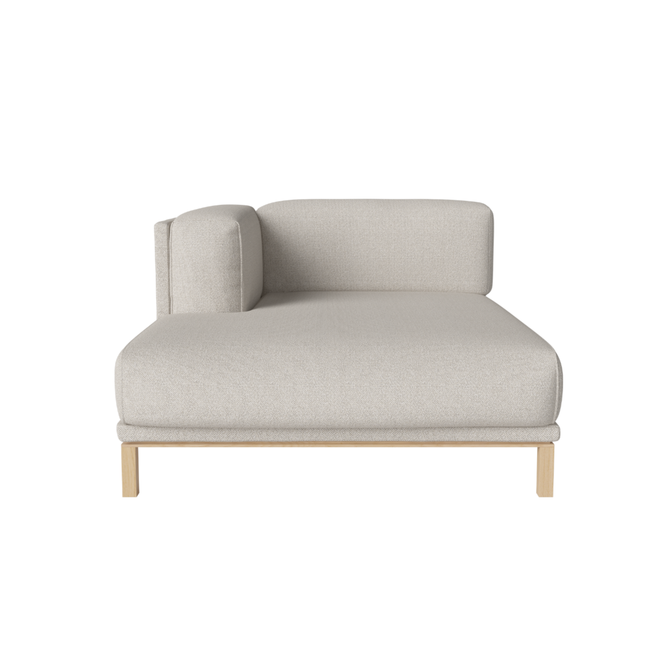 Modular sofa COSY - Left -handed chaise with a whitened base