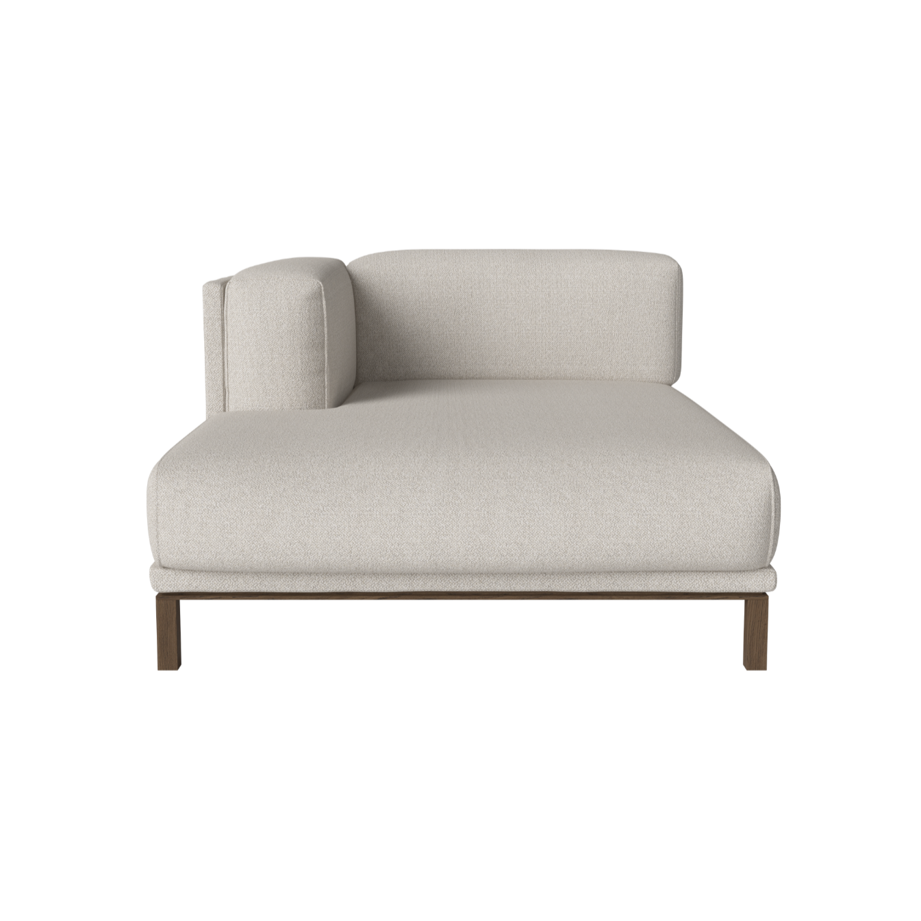 Modular sofa COSY - left -handed chaise -sofa with a dark base