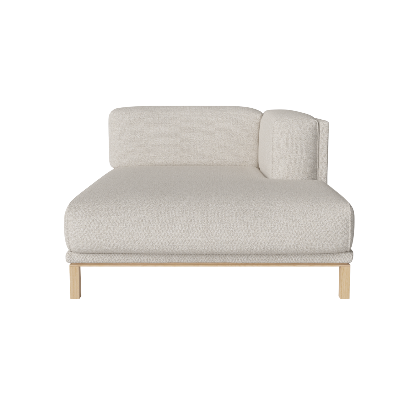 Modulares Sofa gemütlich - rechts gehandelte Chaise mit einer weißten Basis