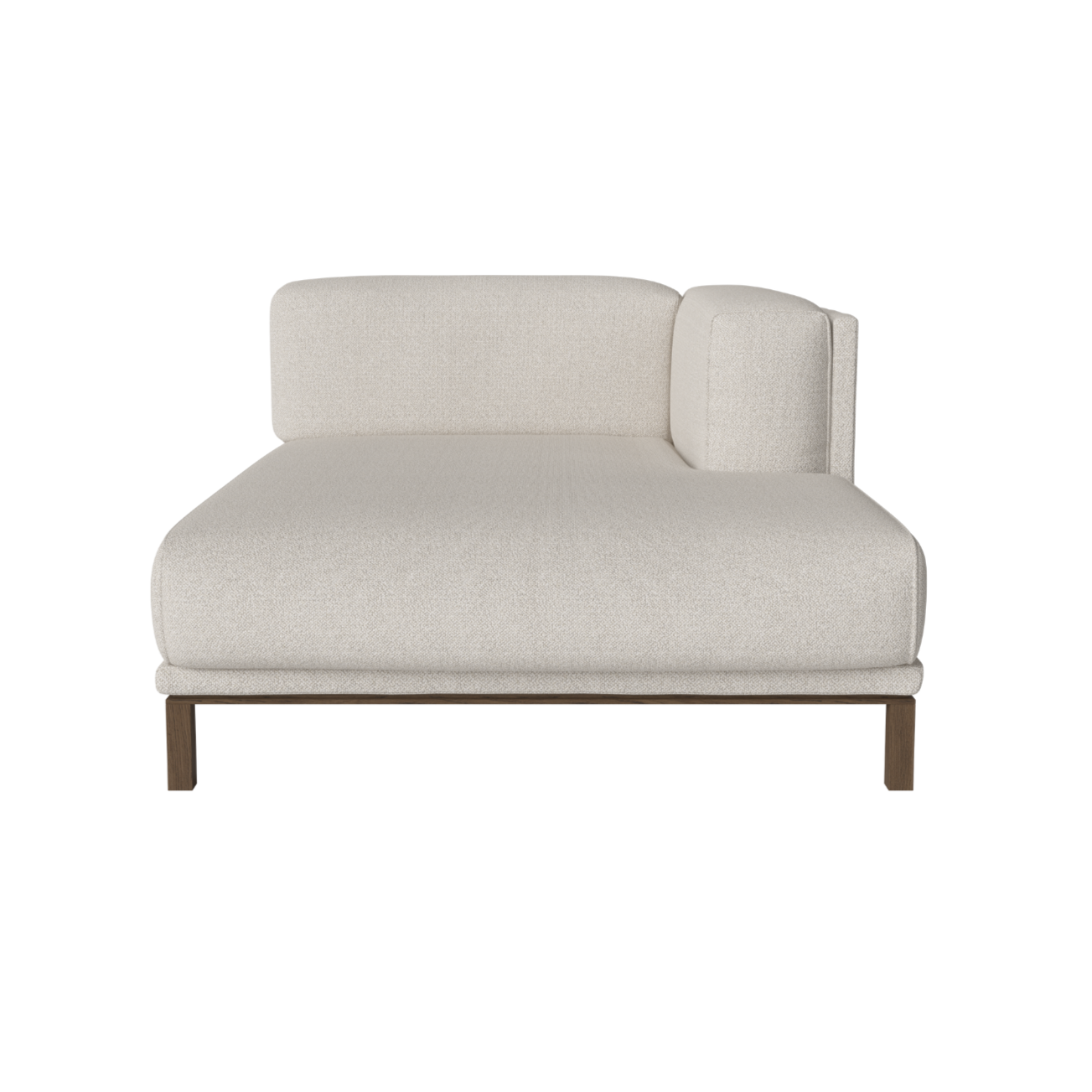 Modulares Sofa gemütlich - rechts gehandelte Chaise mit einer dunklen Basis