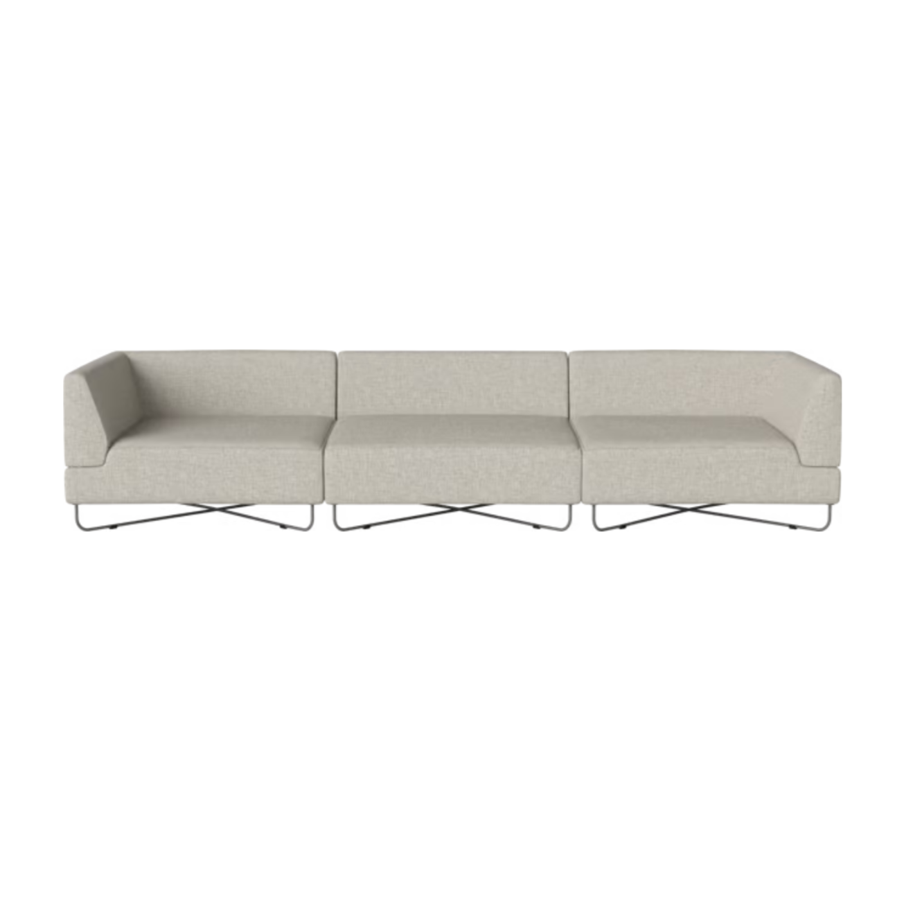 3-Modul-Sofa Orlando Stahlbasis