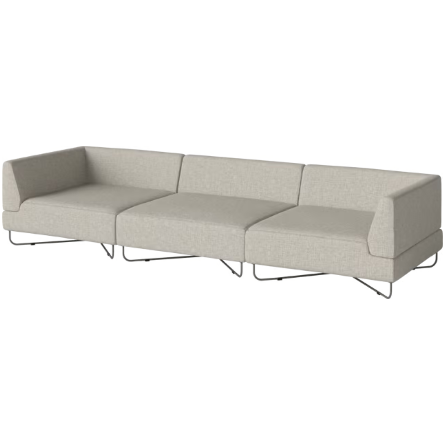 3-Modul-Sofa Orlando Stahlbasis