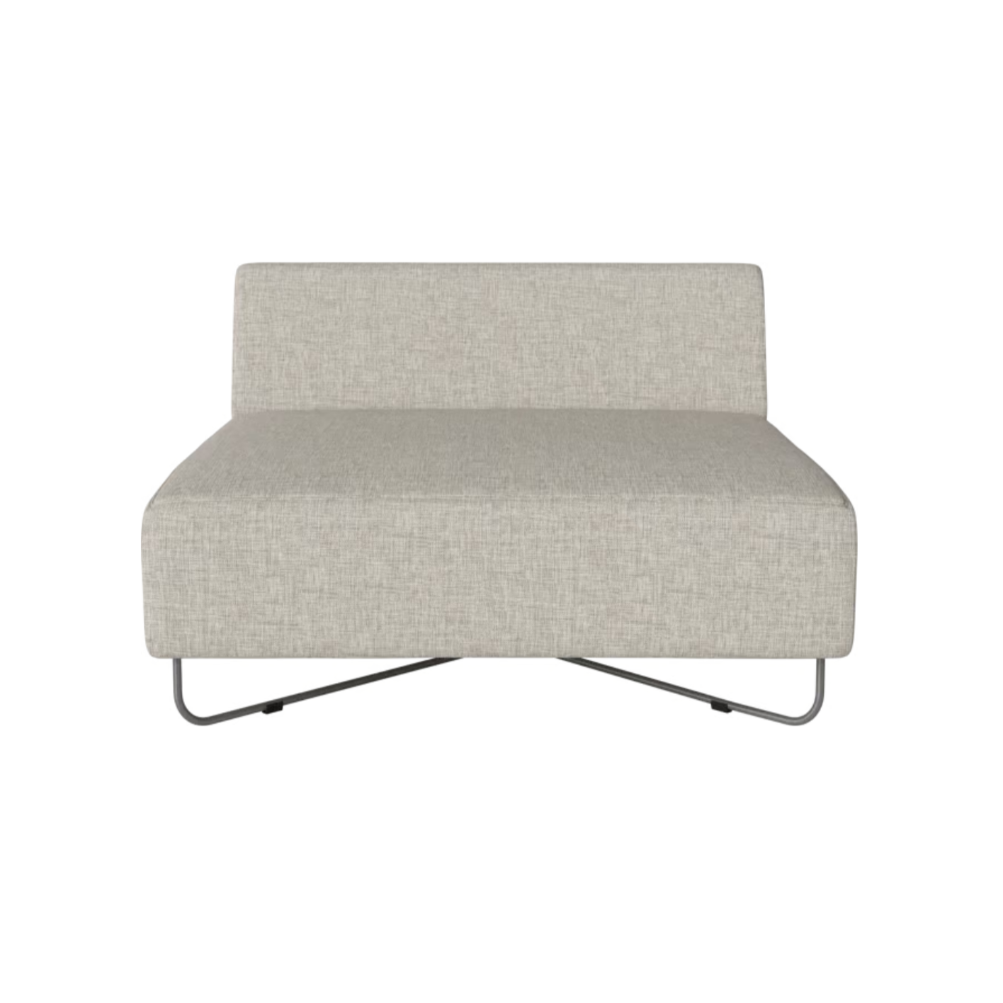 Modulares Sofa Orlando - Zentralmodul mit einer Stahlbasis