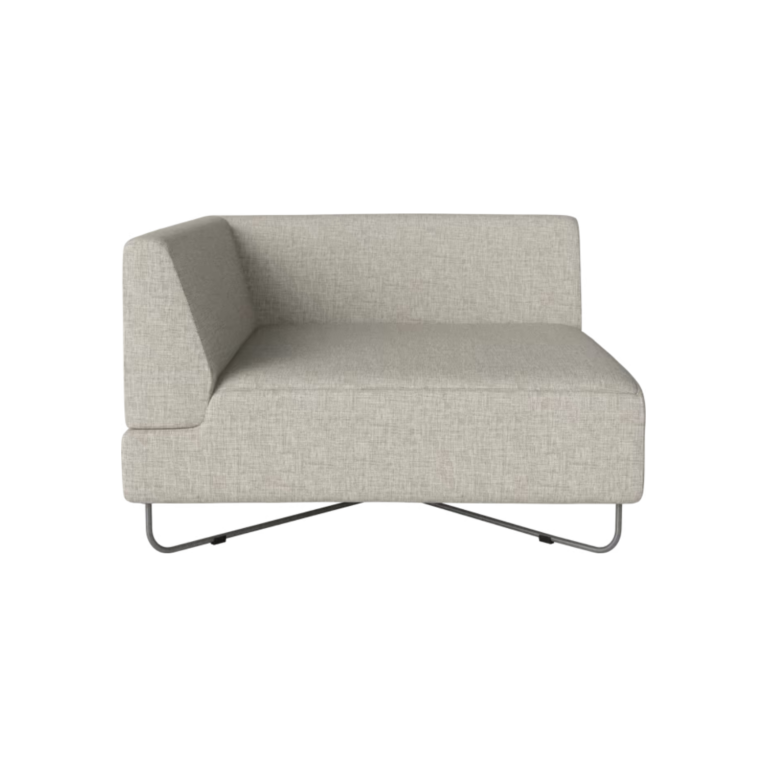 Modulares Sofa Orlando - Links -Hand -Modul mit einer Stahlbasis