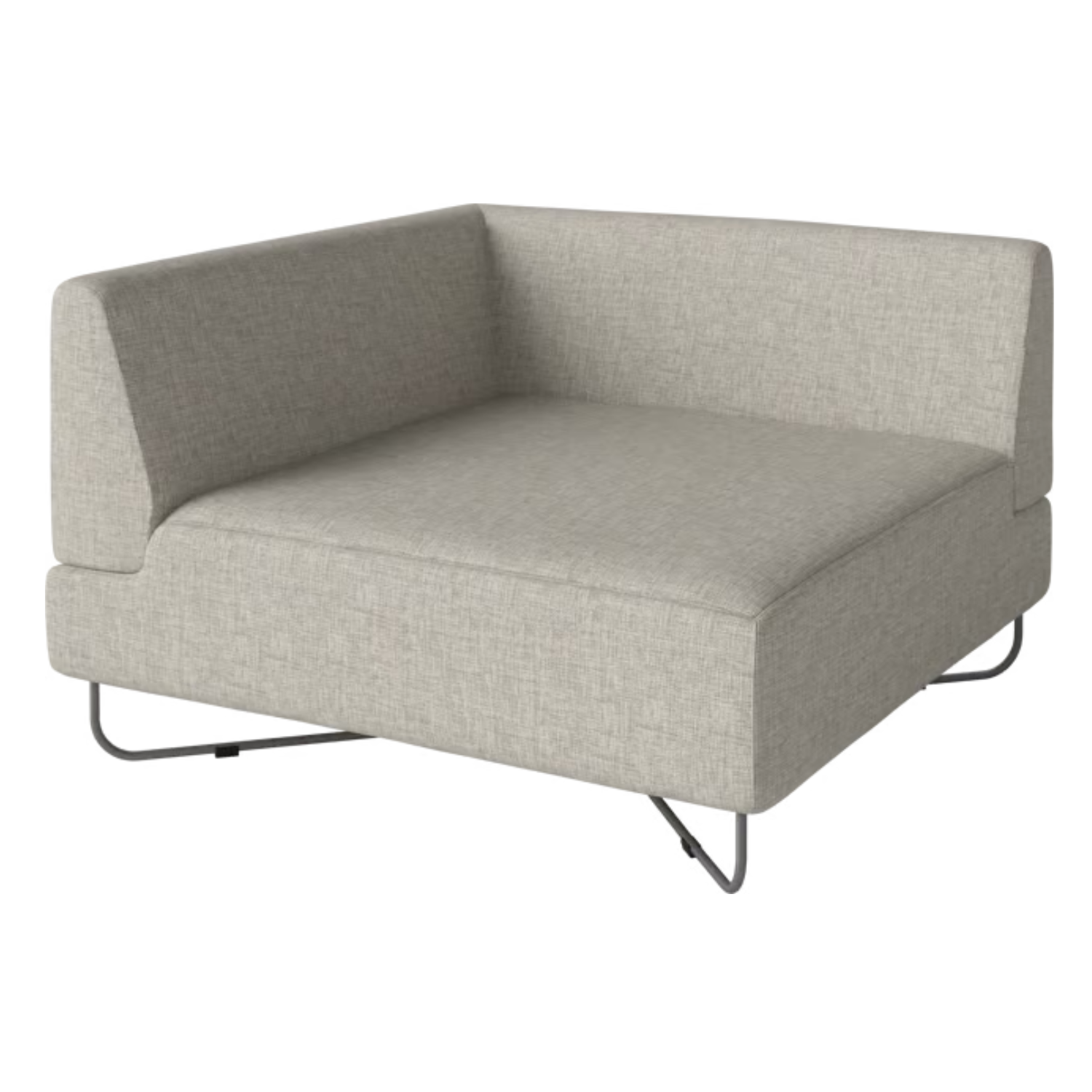 Modular sofa Orlando - left -hand module with a steel base