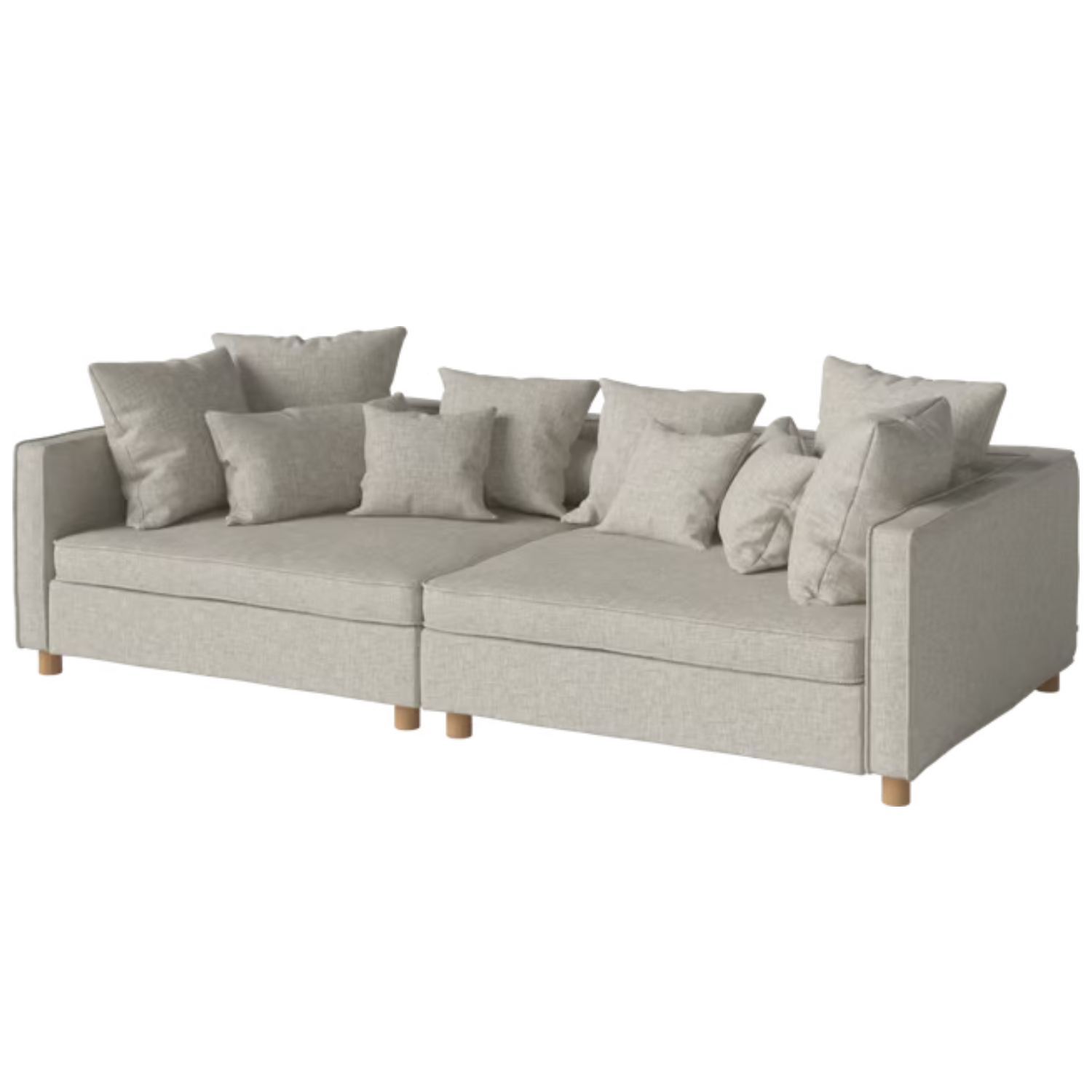 2-module sofa raspberry oak base