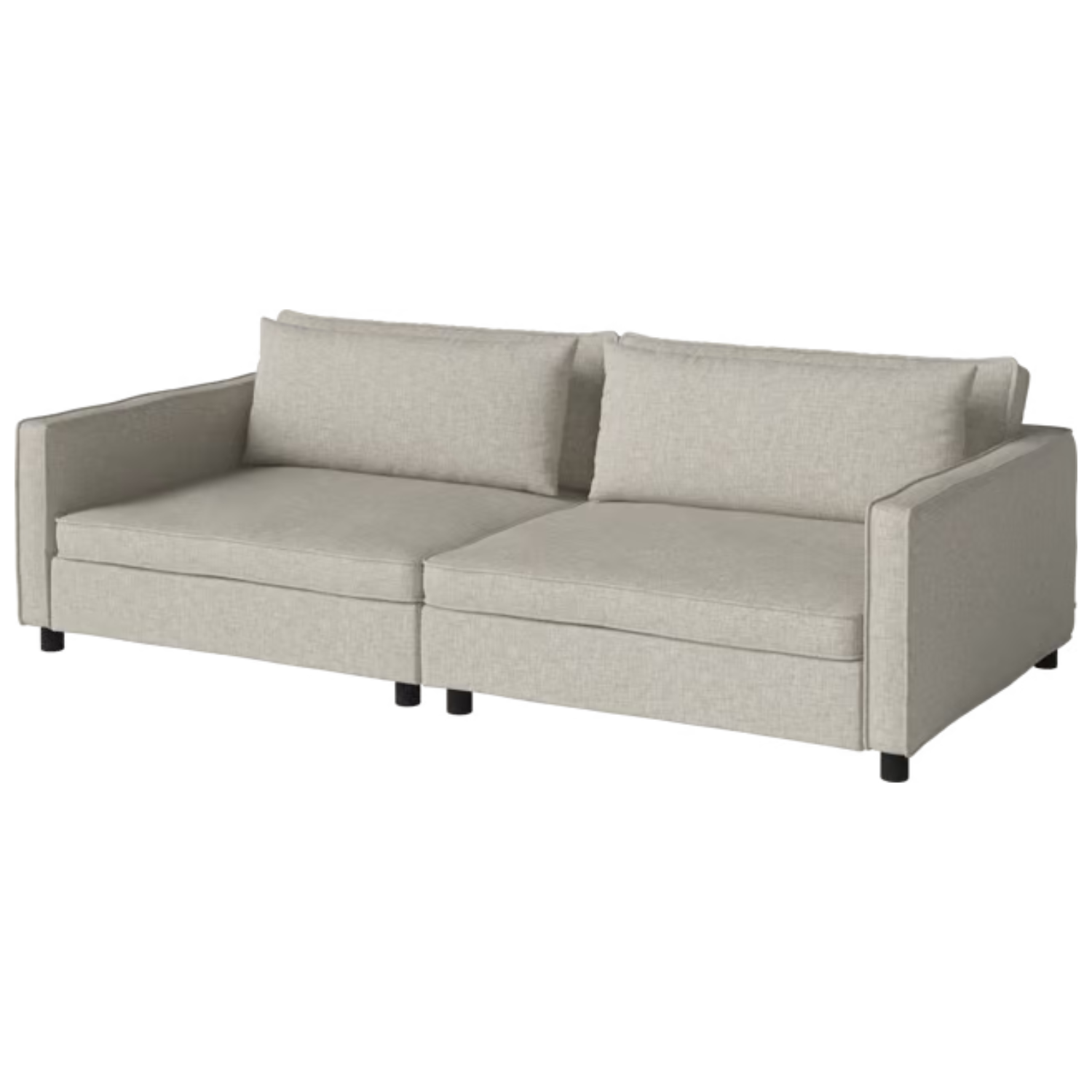 2-Modul-Himbeer-Sofa schwarze Basis