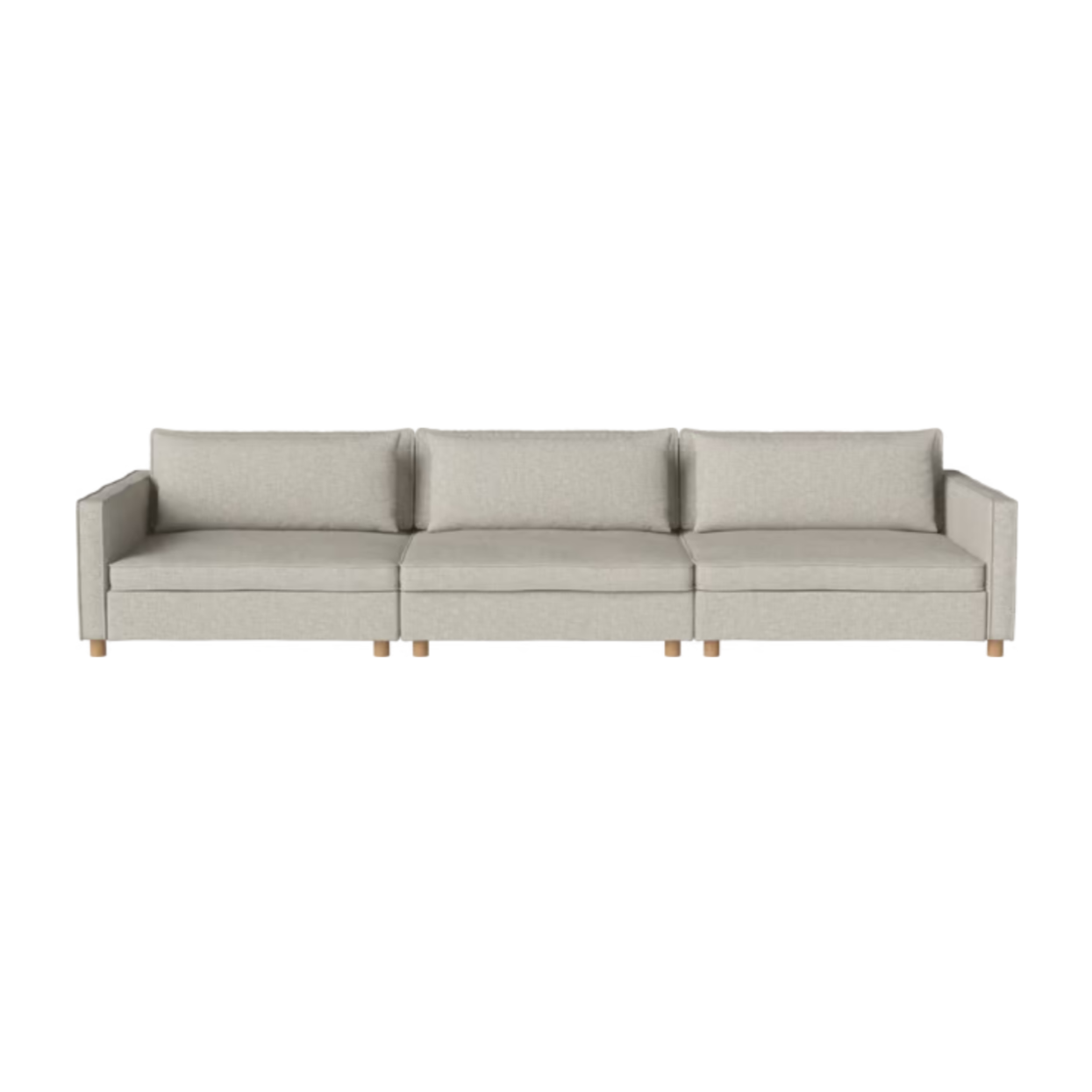 3-module sofa raspberry oak base