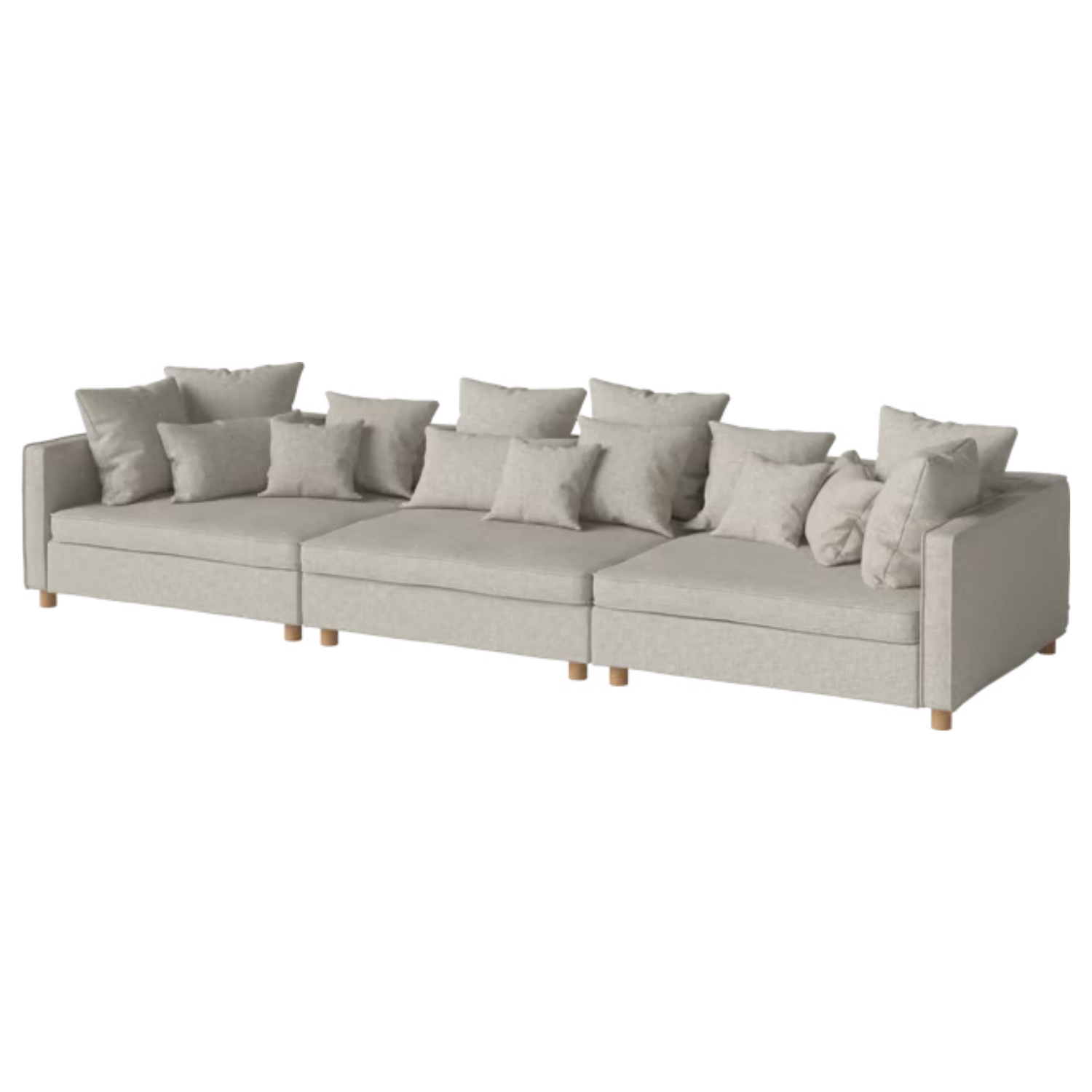 3-module sofa raspberry oak base