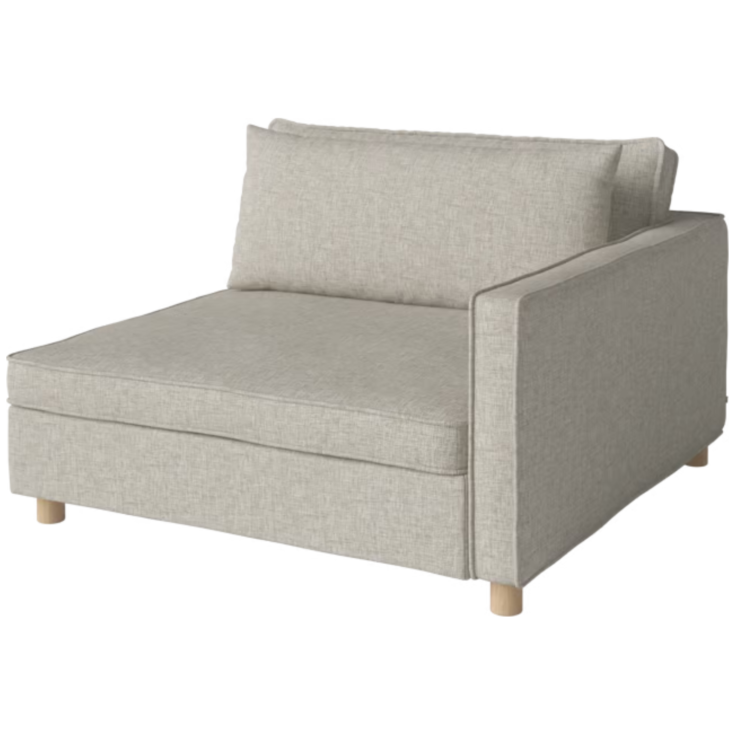 Modulares Sofa -Himbeer - rechts -Handmodul mit einer weißten Basis