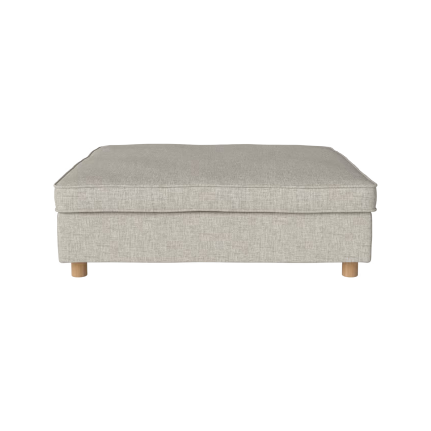 Modulares Sofa Himbeer - Pouf mit einer Eichenbasis