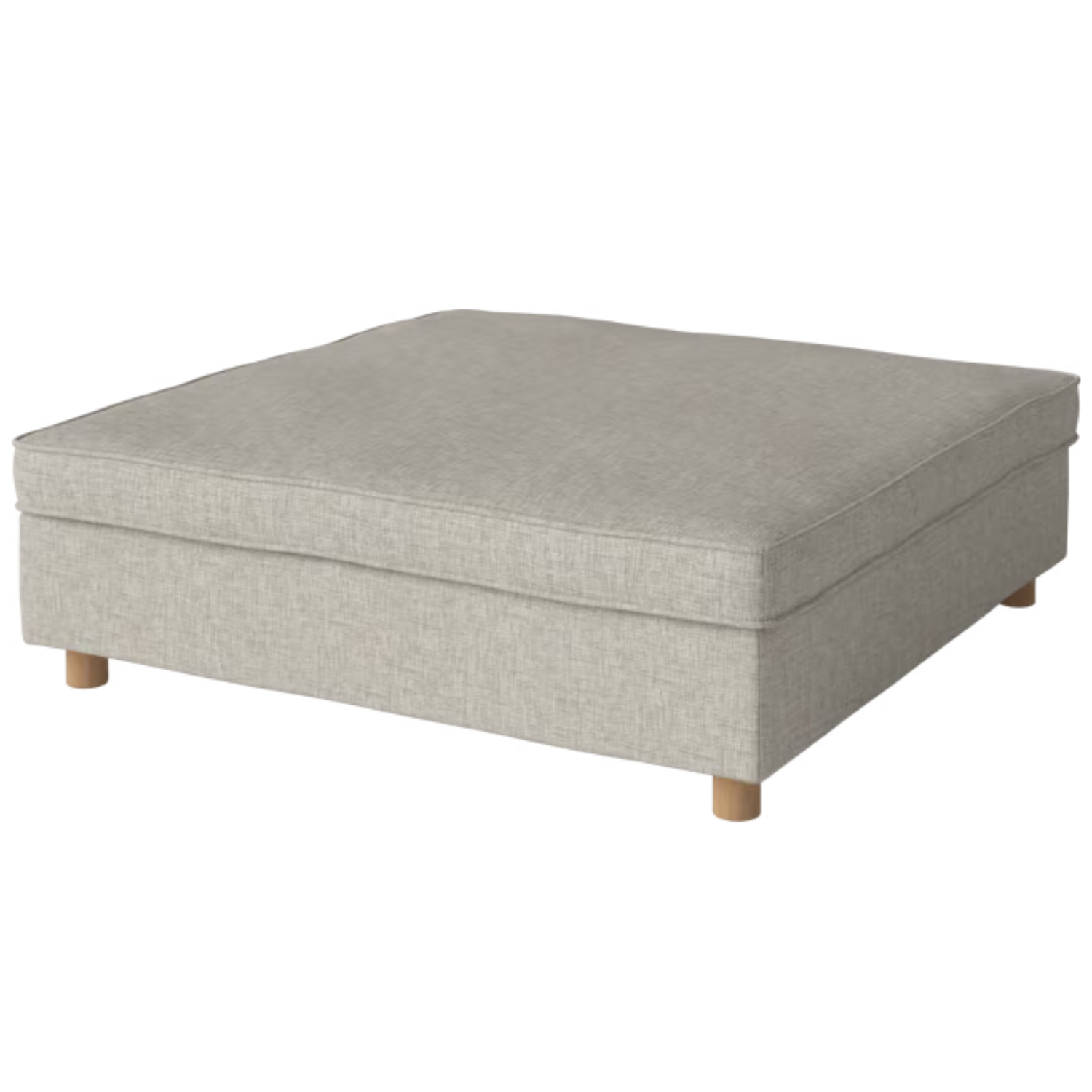 Modulares Sofa Himbeer - Pouf mit einer Eichenbasis