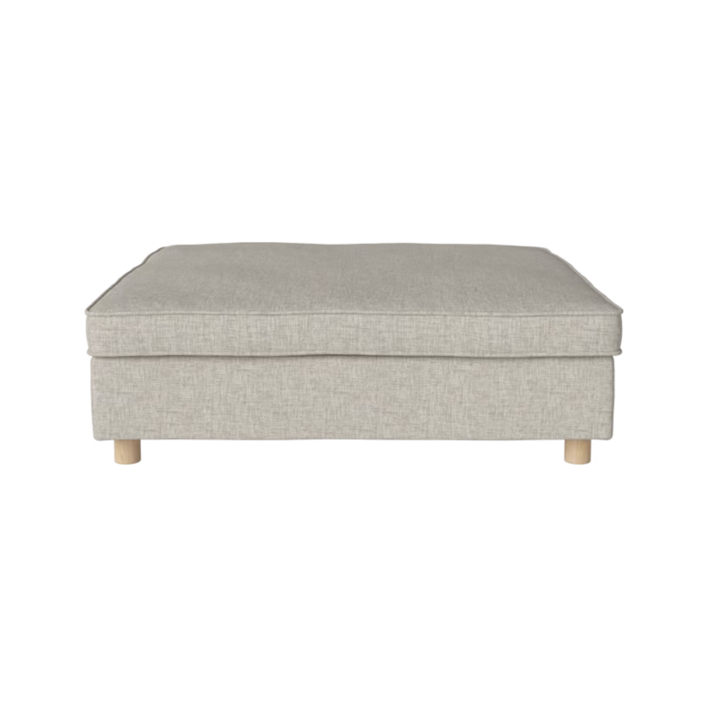 Modulares Sofa Himbeer - Pouf mit einer weiß getünchten Basis