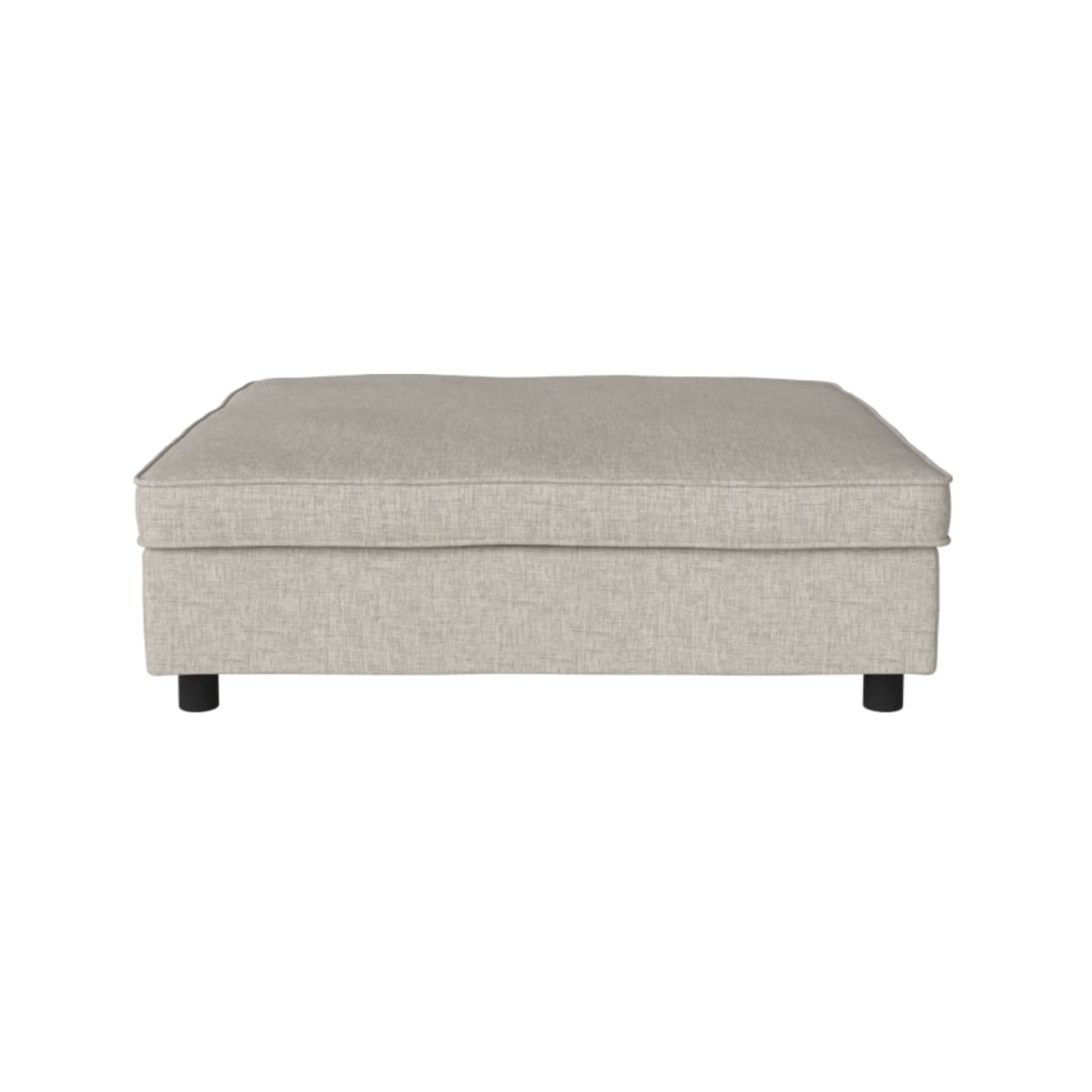 Modulares Sofa Himbeer - Pouf mit einer schwarzen Basis