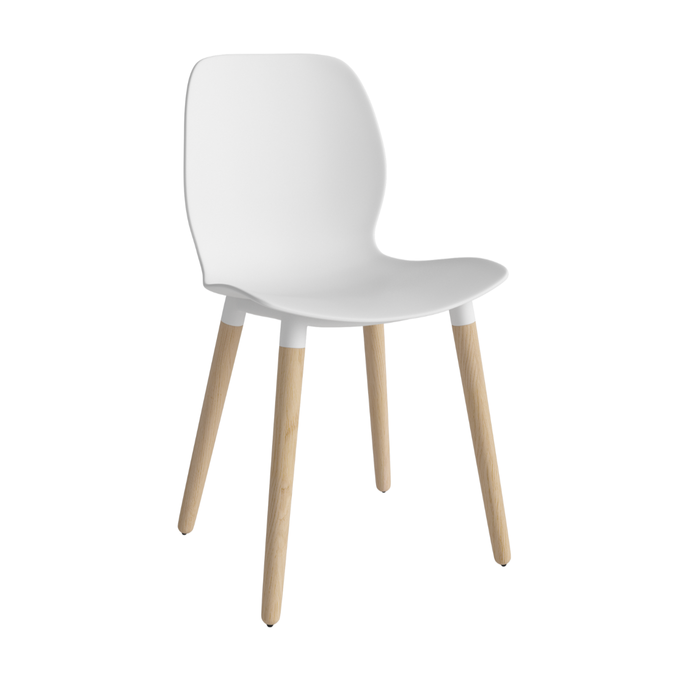 Seed white chair with a whitened base