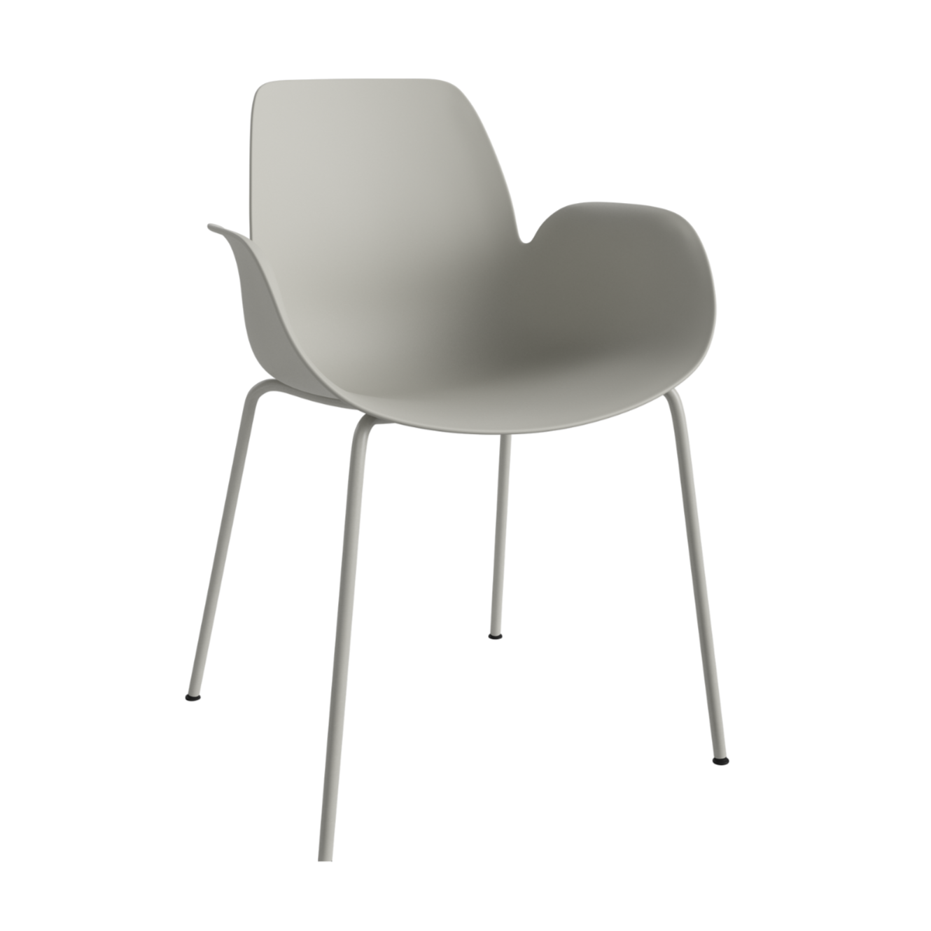 Chair with Seed Gray armrests with a gray base