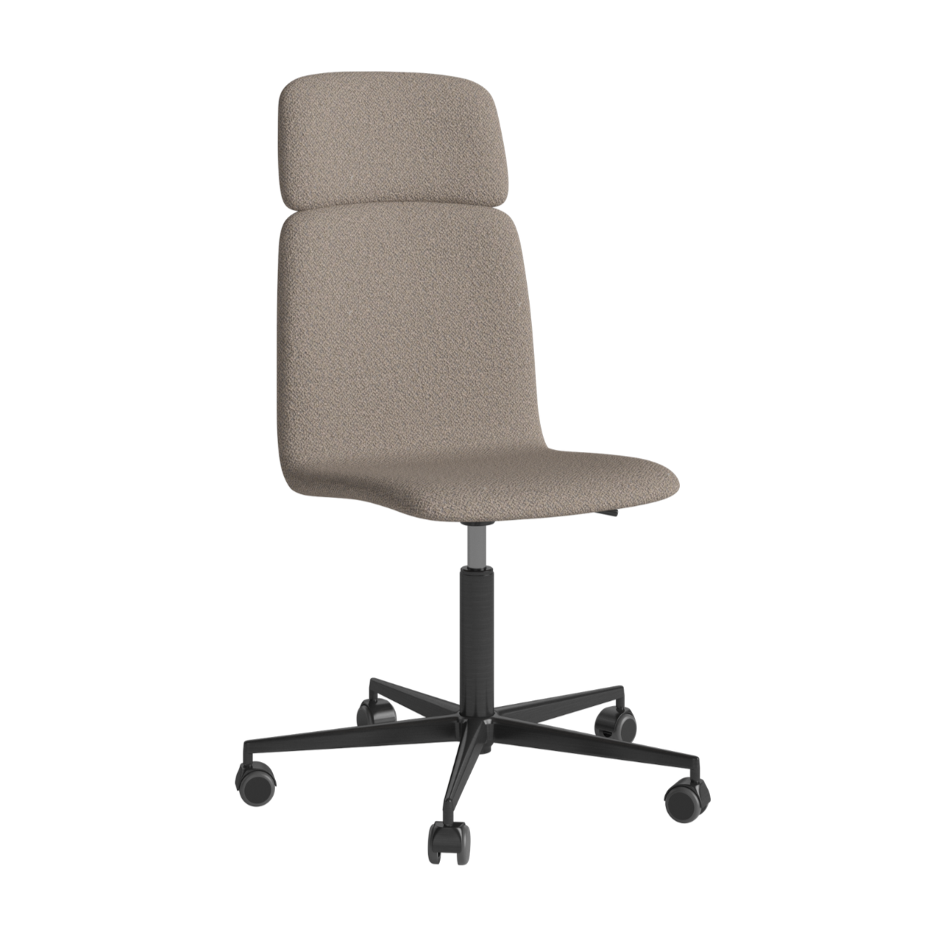 Palm office chair upholstered with a black base