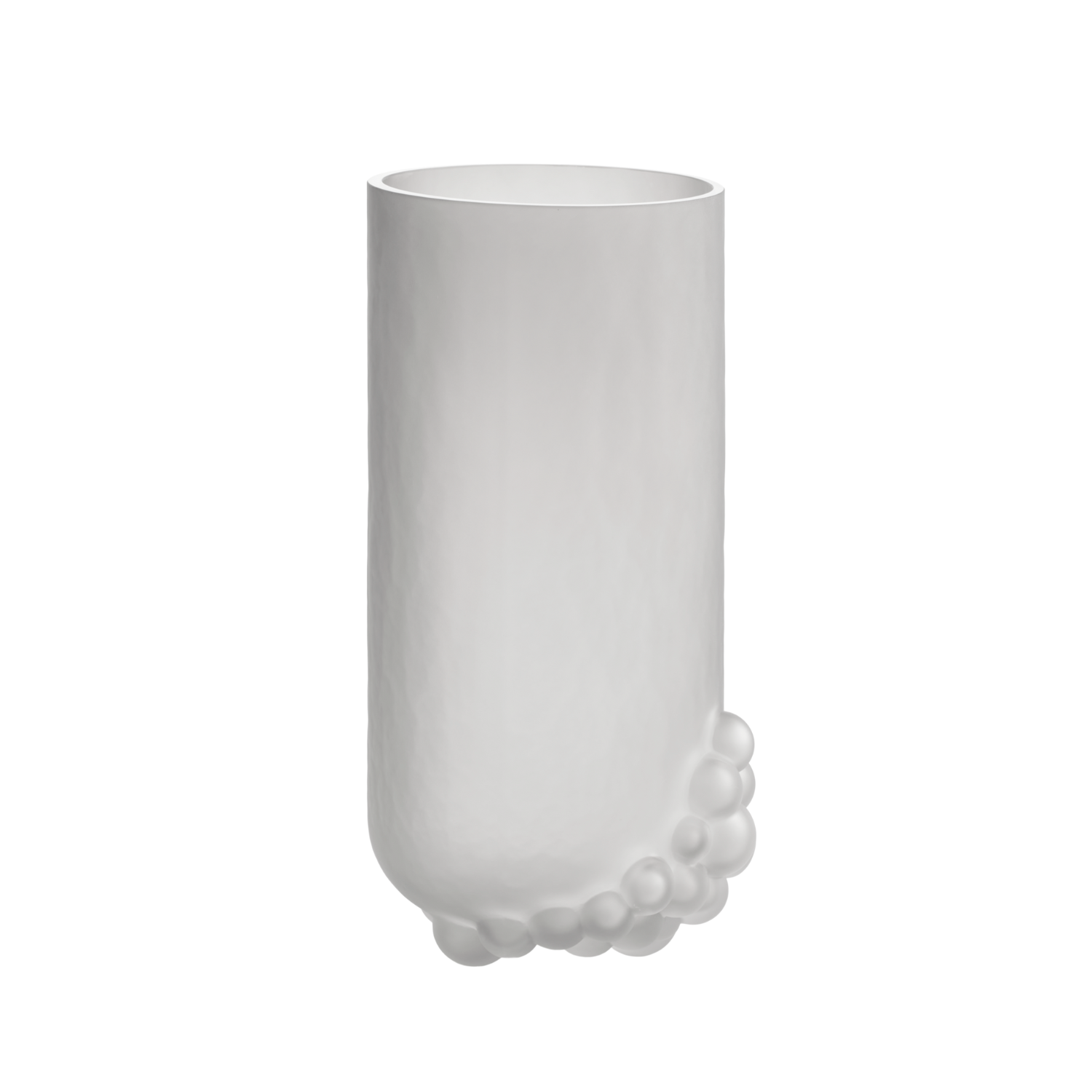 Vase bulk white glass