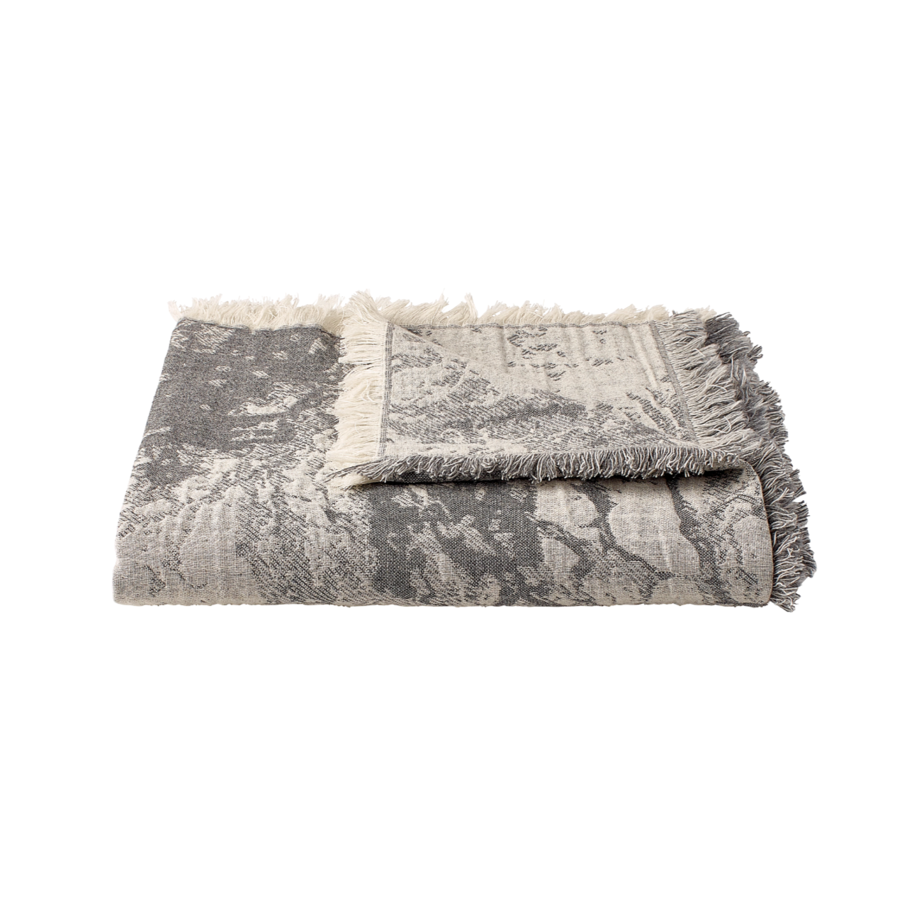 Dark gray shore bedspread