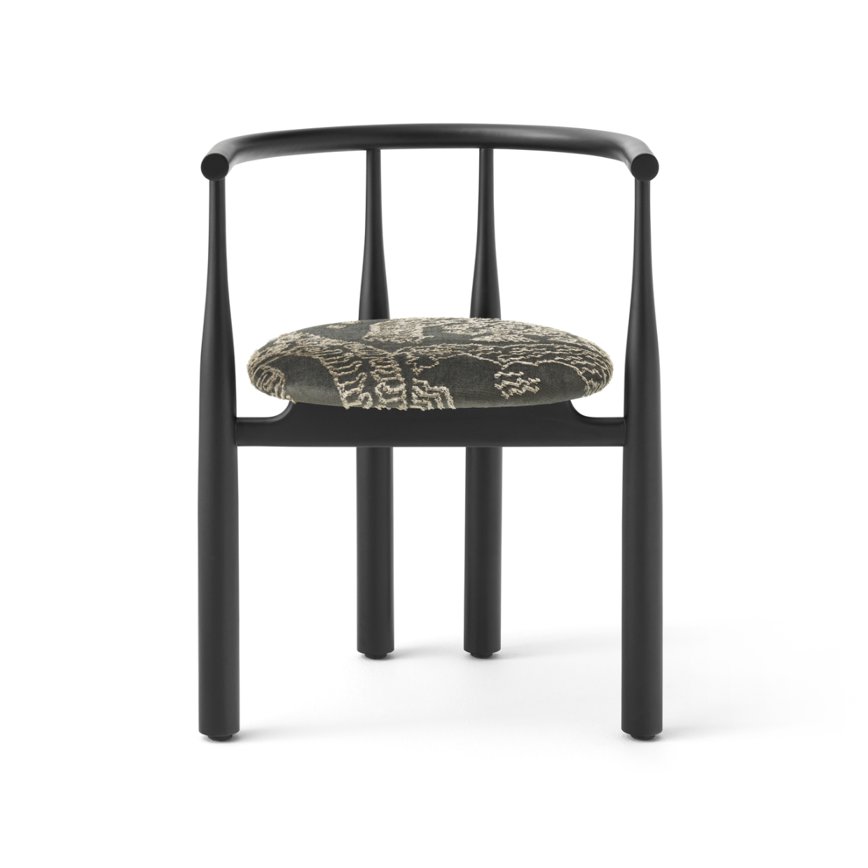 Bukowski chair animal print with a black beech base