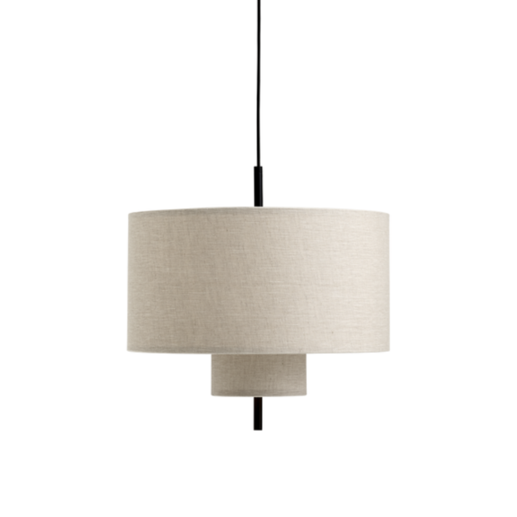 Beige Randhänge -Lampe