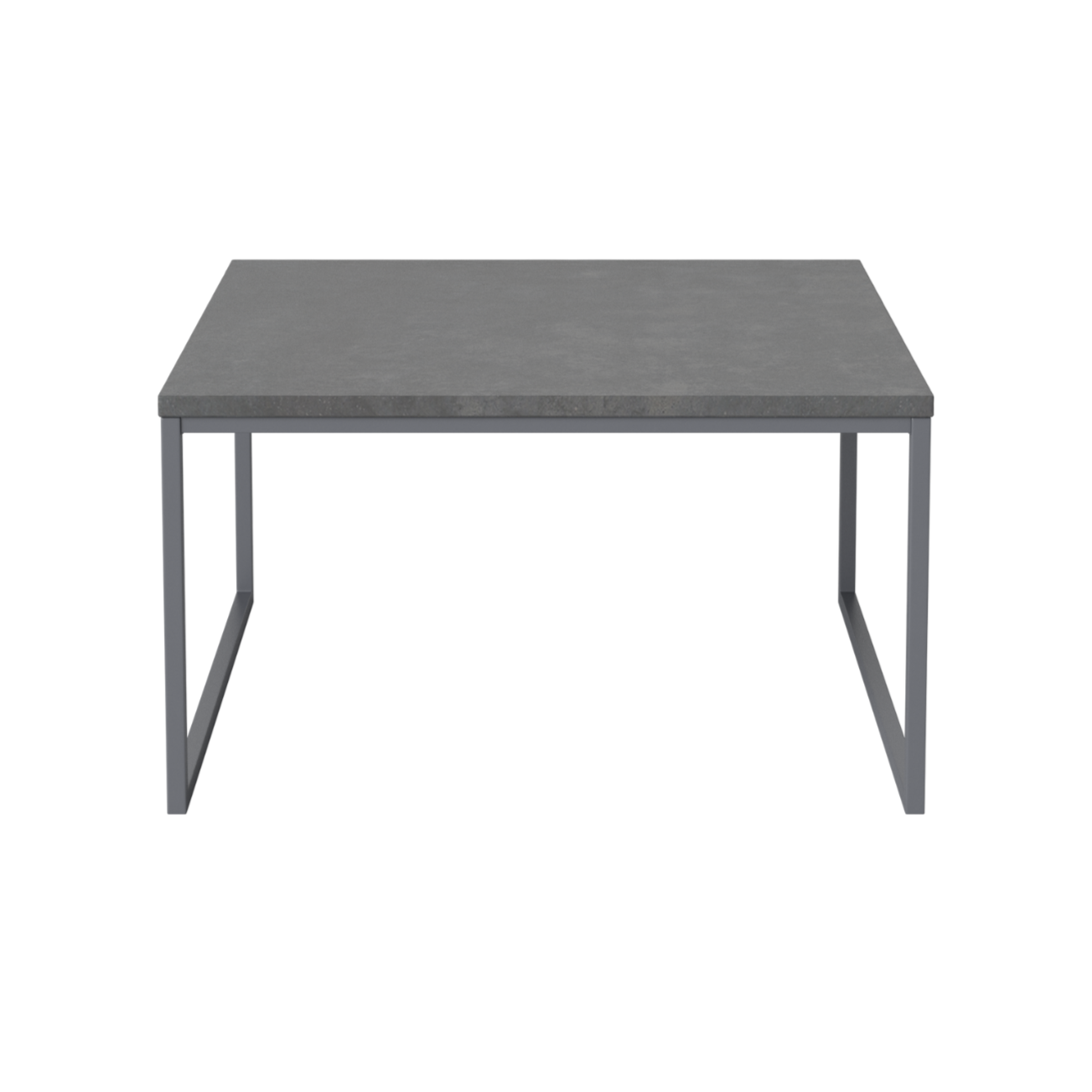 External coffee table Como dark gray concrete with a dark gray base