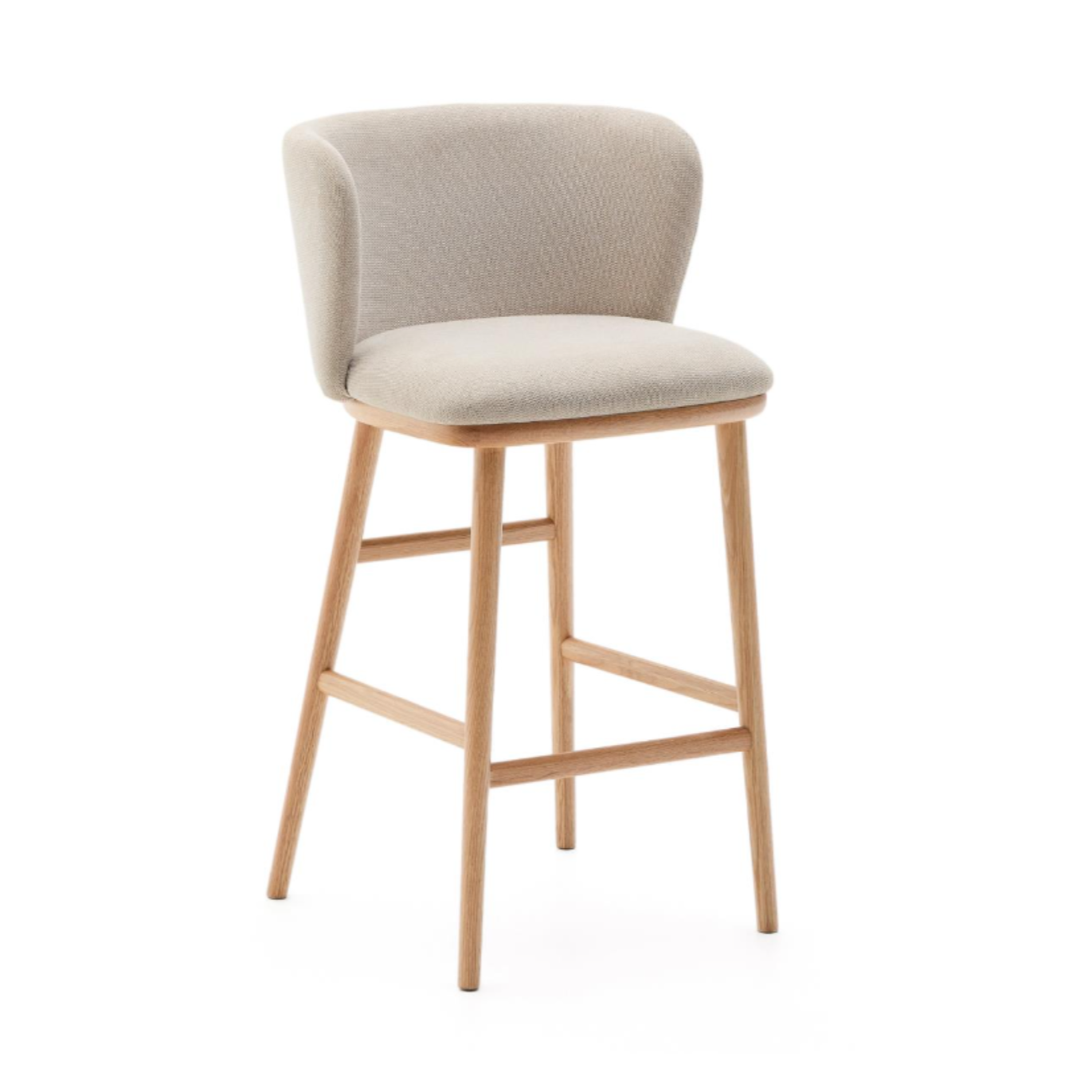 Ciselia Beige Bar Chair Szenil mit einer hellen Basis