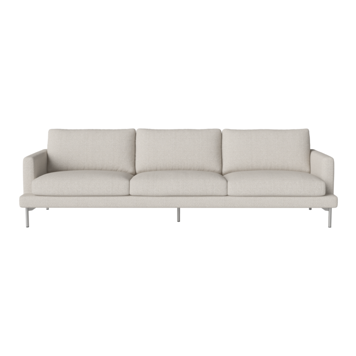 4-Personen-Sofa Veneda Slim Stahlbasis