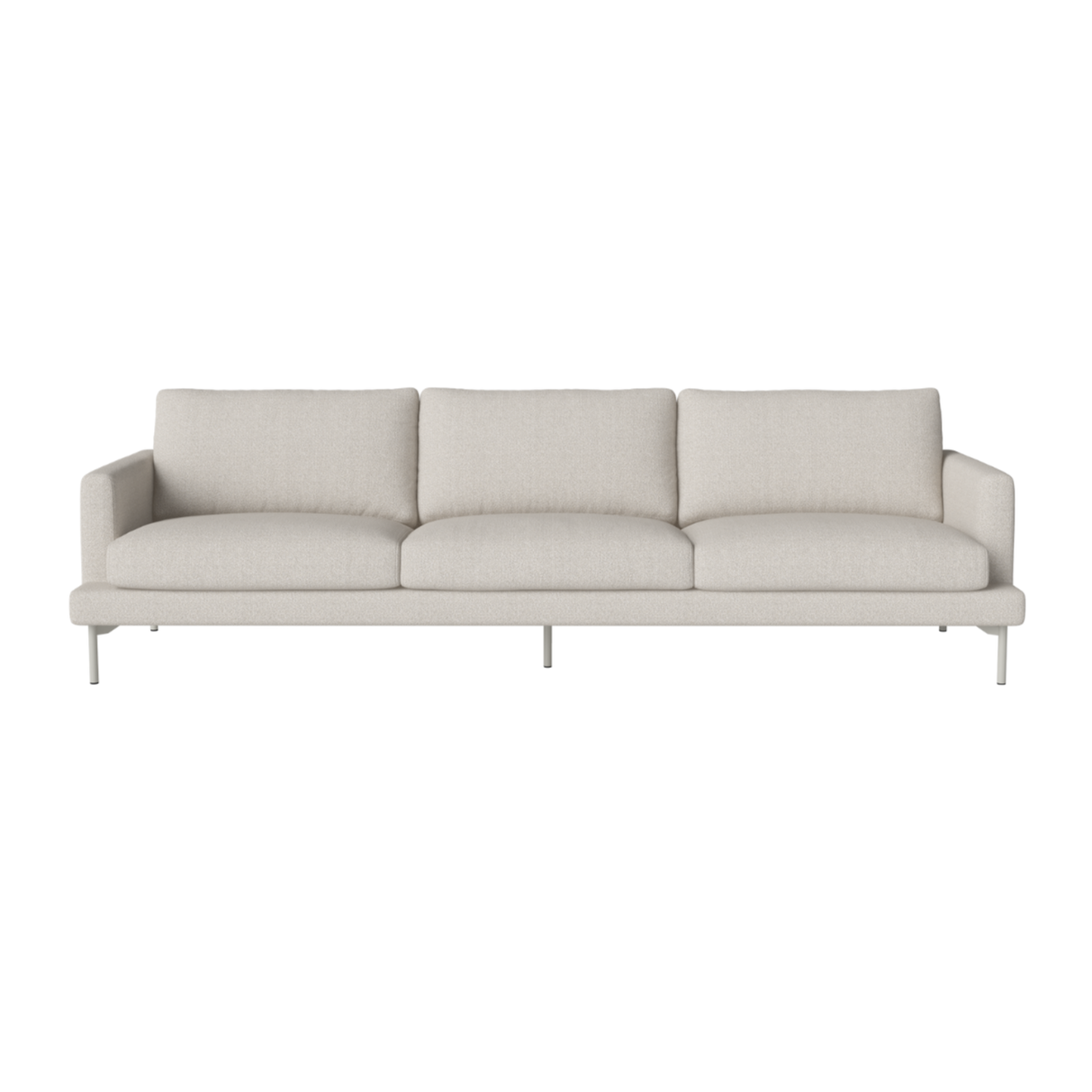 4-Personen-Sofa Veneda Slim Grey Stahlbasis