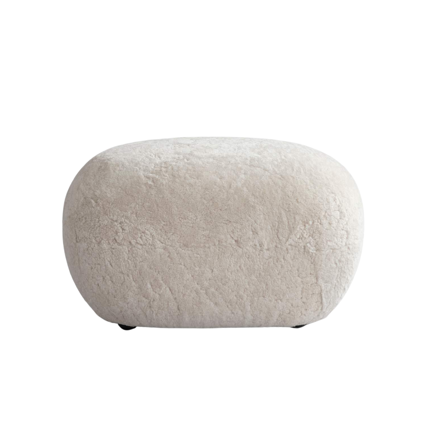 TOE OTTOMAN Schaffell Fußhocker weiß [Klaudia] 