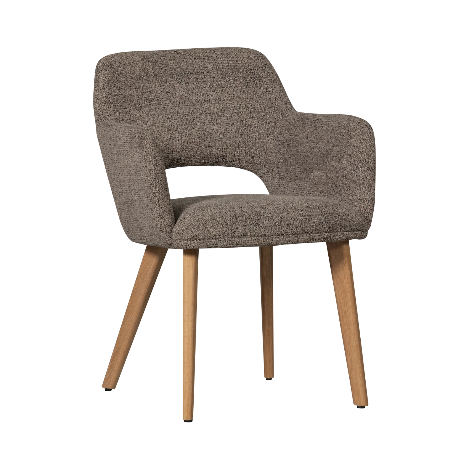 Sessel MURAT taupe mit Eichenbasis