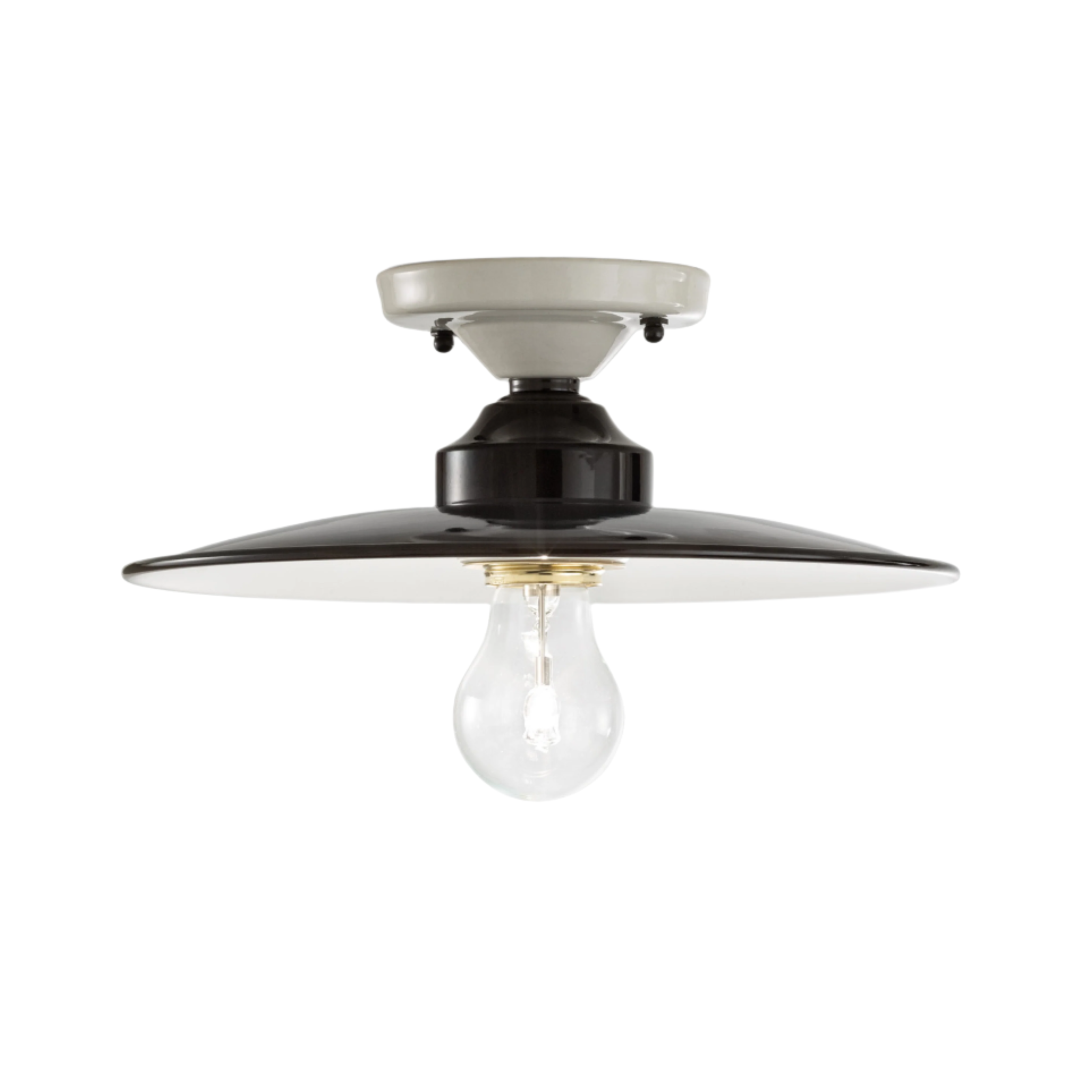 B&W ceramic ceiling lamp black and white