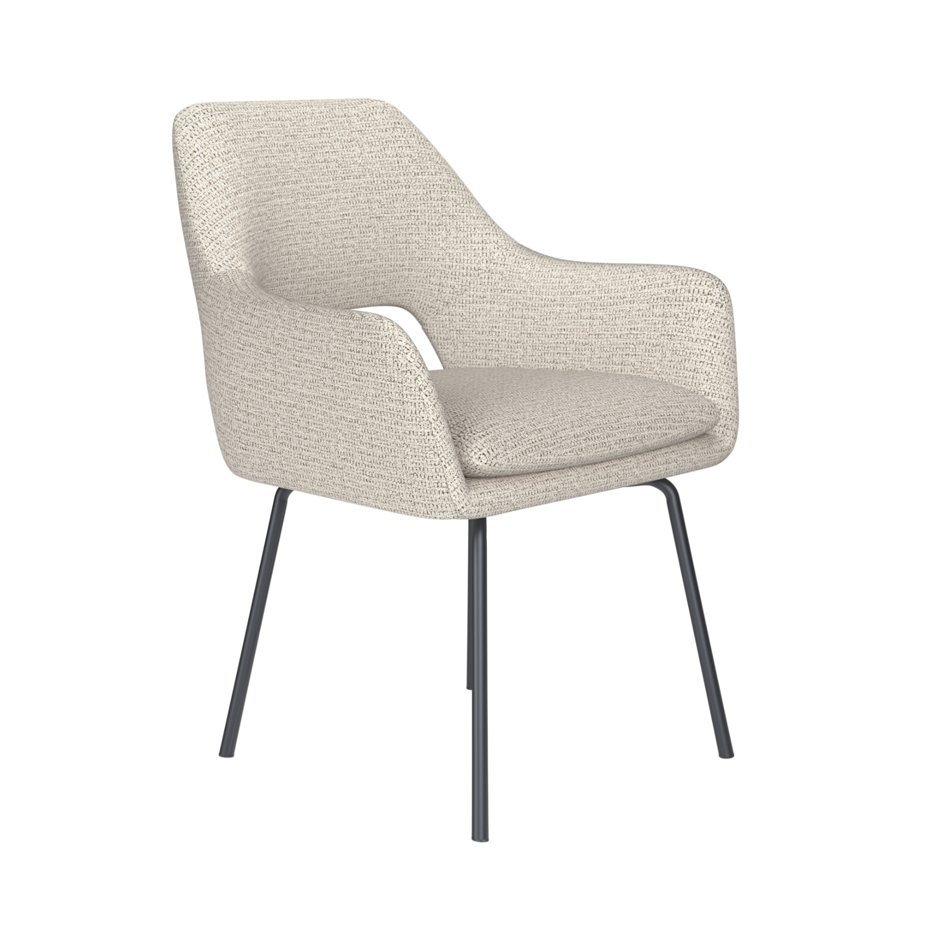 MOS Chair white with black base