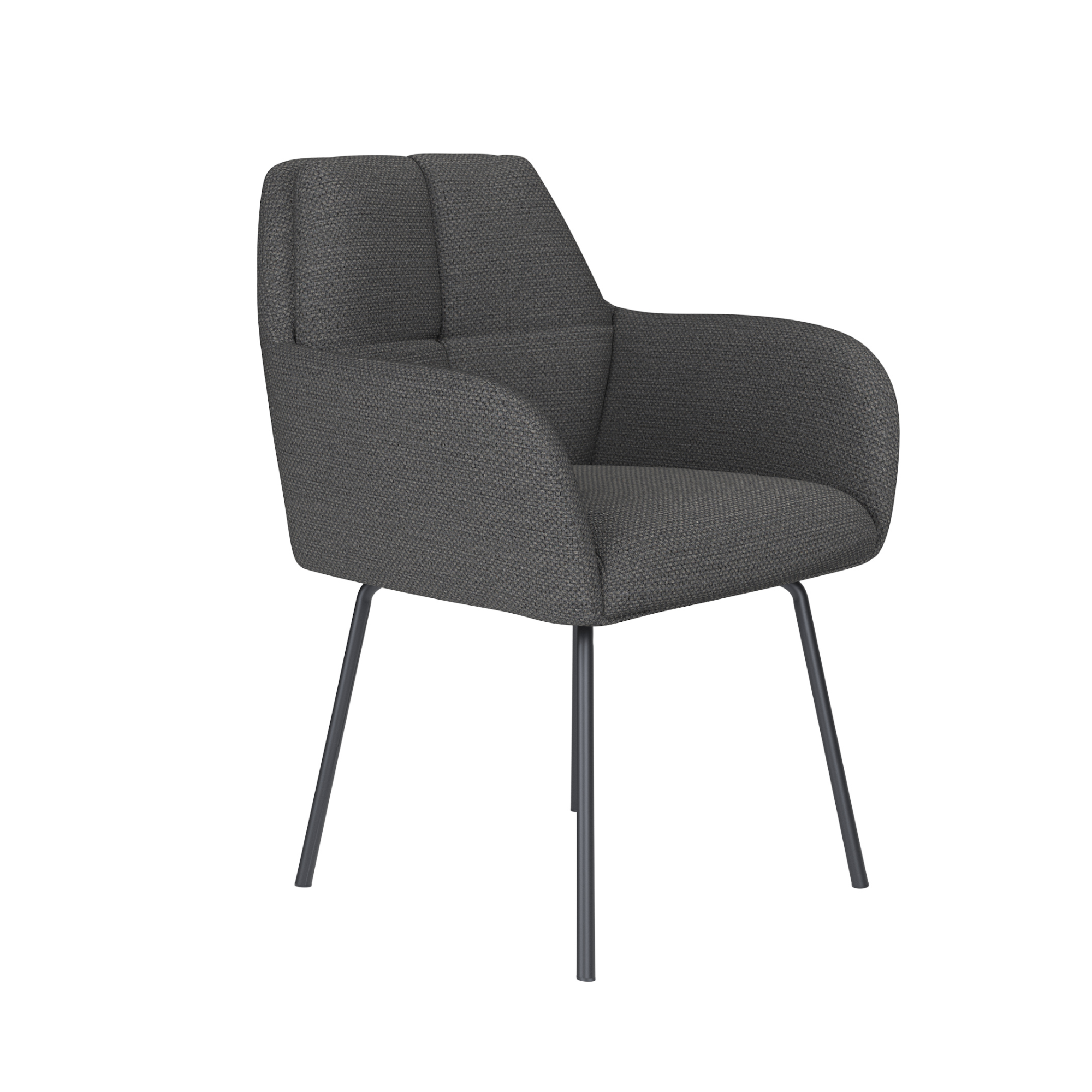 PETE chair gray with black base